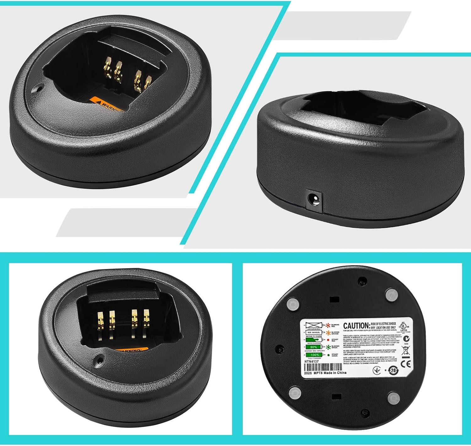 5 Pack HT750 HTN9000 Charger for Motorola HT1250 HT1550XLS PR860 EX500 EX560 EX600 GP320 GP340 JMNN4023 HNN9013 HNN9008 JMNN4024 Charger