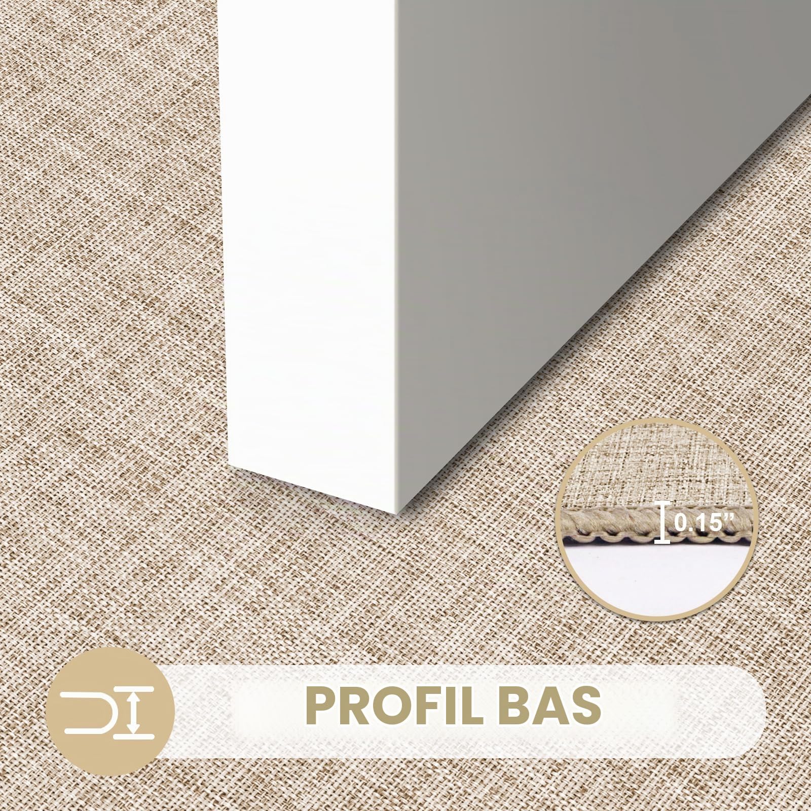LEKEEPGO Tapis de Porte Paillasson d'Entree 43 x 75 cm, Tapis Entree Interieur Antidérapant, Tapis Interieur Entree Absorbant Lavable, Tapis d'Entrée pour Chien, Entrée, Porte et Couloir, Beige