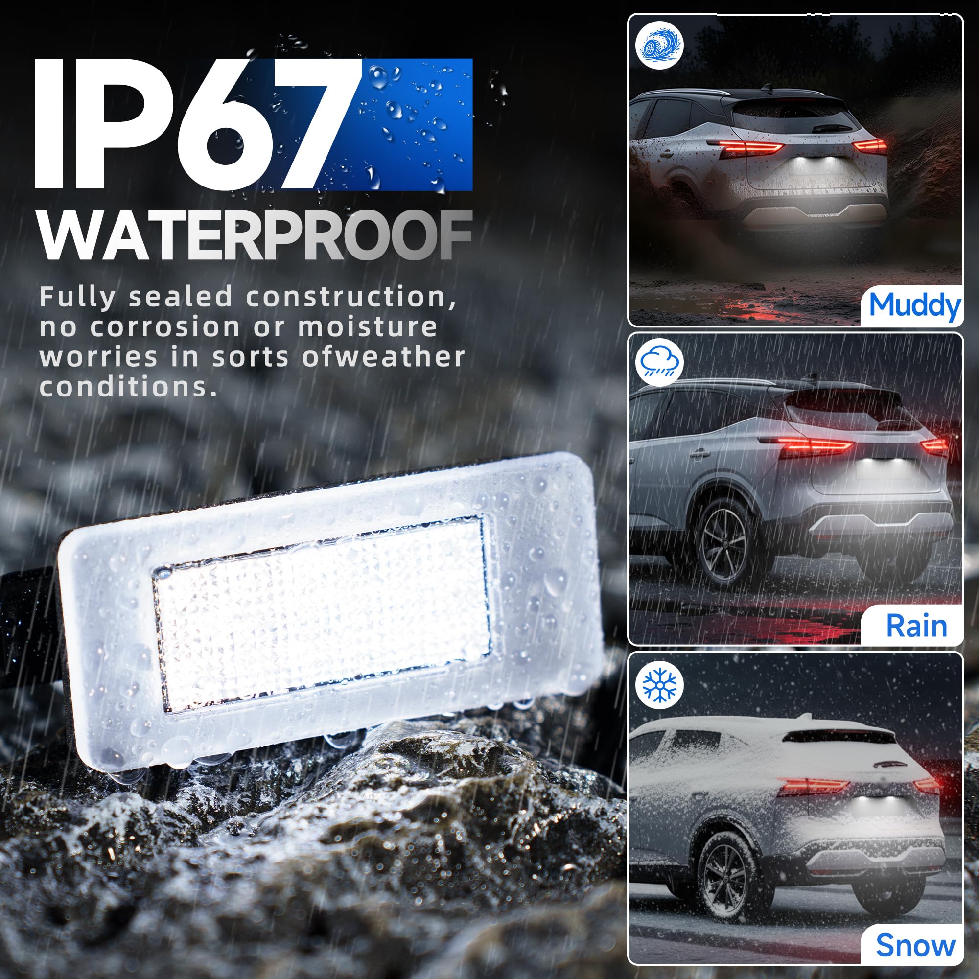 Oświetlenie LED tablicy rejestracyjnej do N-issan Altima 2019 2020 Serena C27 2016 góra Dacia Duster 2018 wzwyż. CANbus SMD Xenon biała lampa etykieta OEM 265108990E