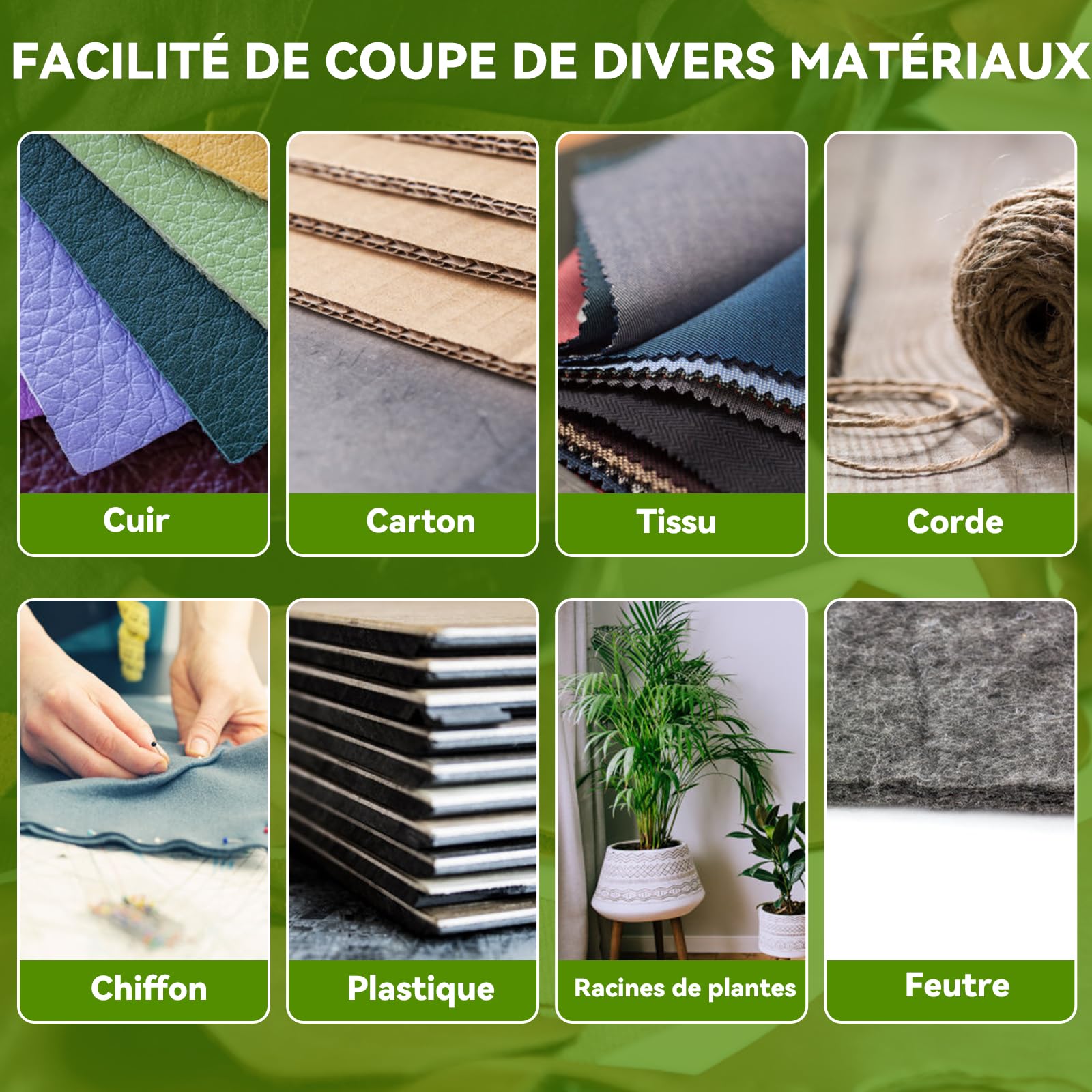 Ciseaux Electrique Tissu Couture, 4,2 V Ciseaux Électriques Sans Fil universelle Avec batterie de 2000 mAh et 2 lames pour papier, carton, tapis, cuir, feutre