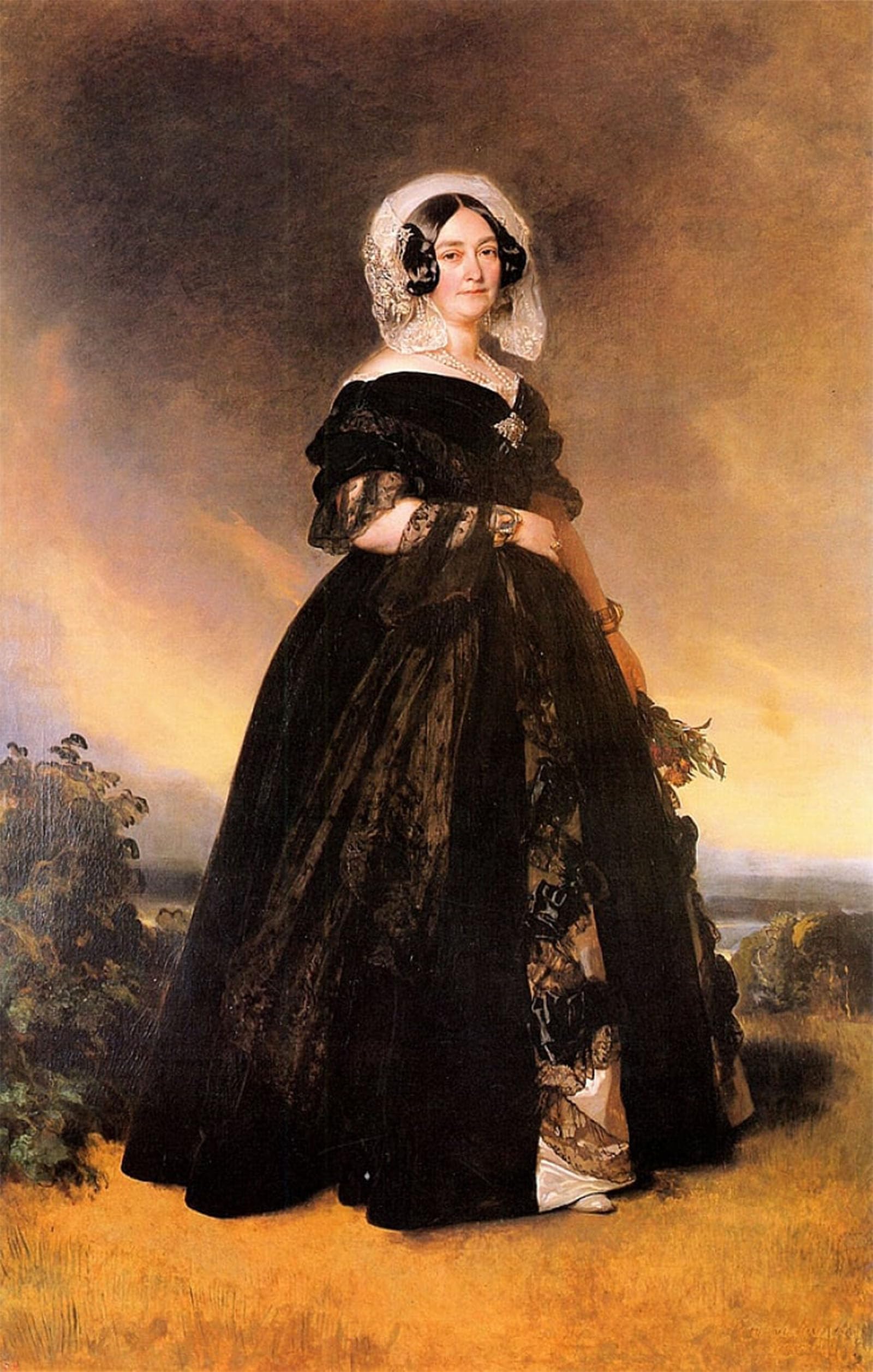 Serendipitp No Frame Vintage Wall Art Canvas Nordic Poster Canvas Print Picture Portrait The Victoire Von Sachsen Coburg Saalfeld By Xaver Winterhalter Wall Art Poster For Home Decor 60X90cm