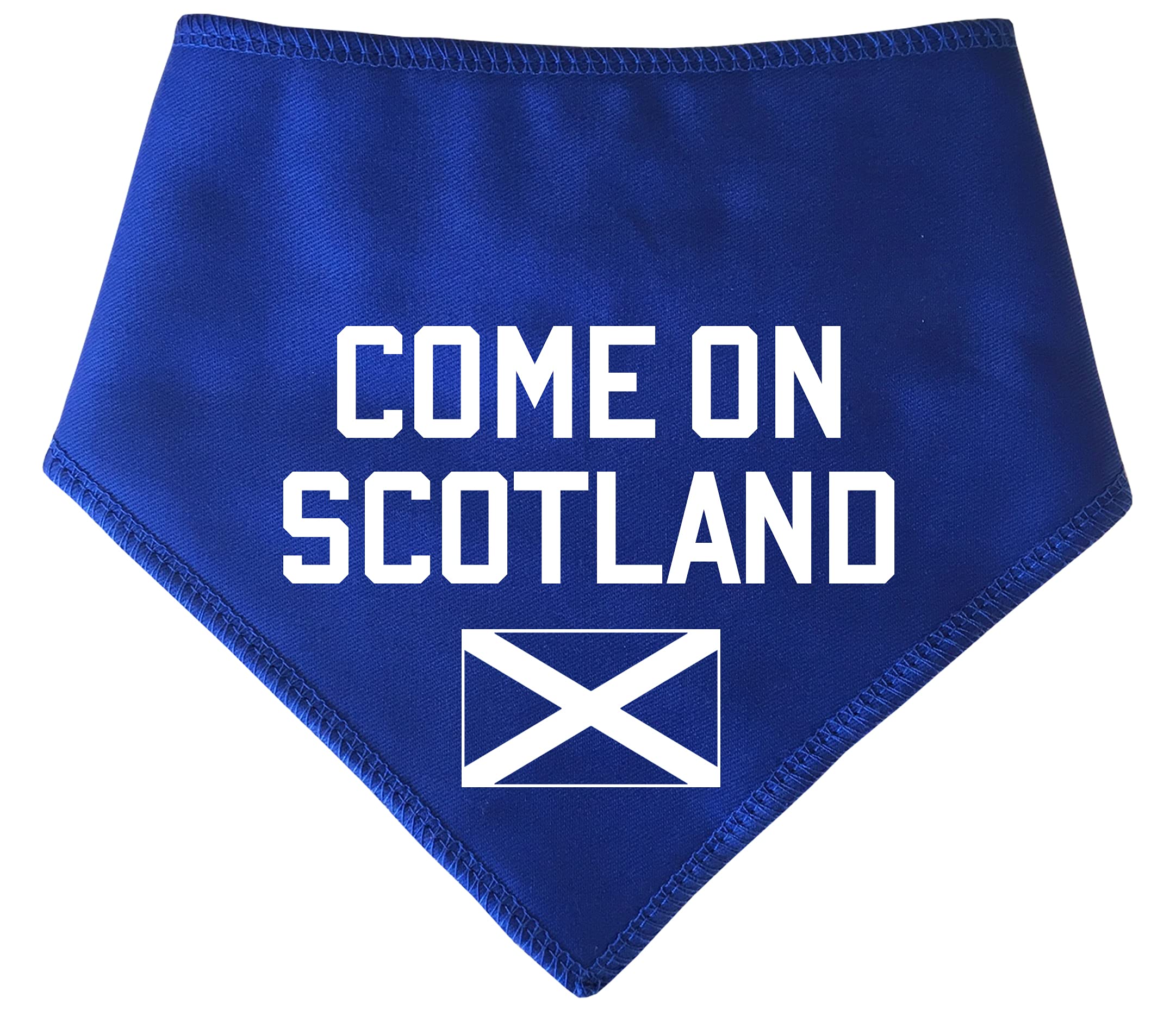 Spoilt Rotten Pets S3 'COME ON SCOTLAND' with Scotland Flag Blue Dog Bandana Football Supporters Scarf for Dogs & Cats