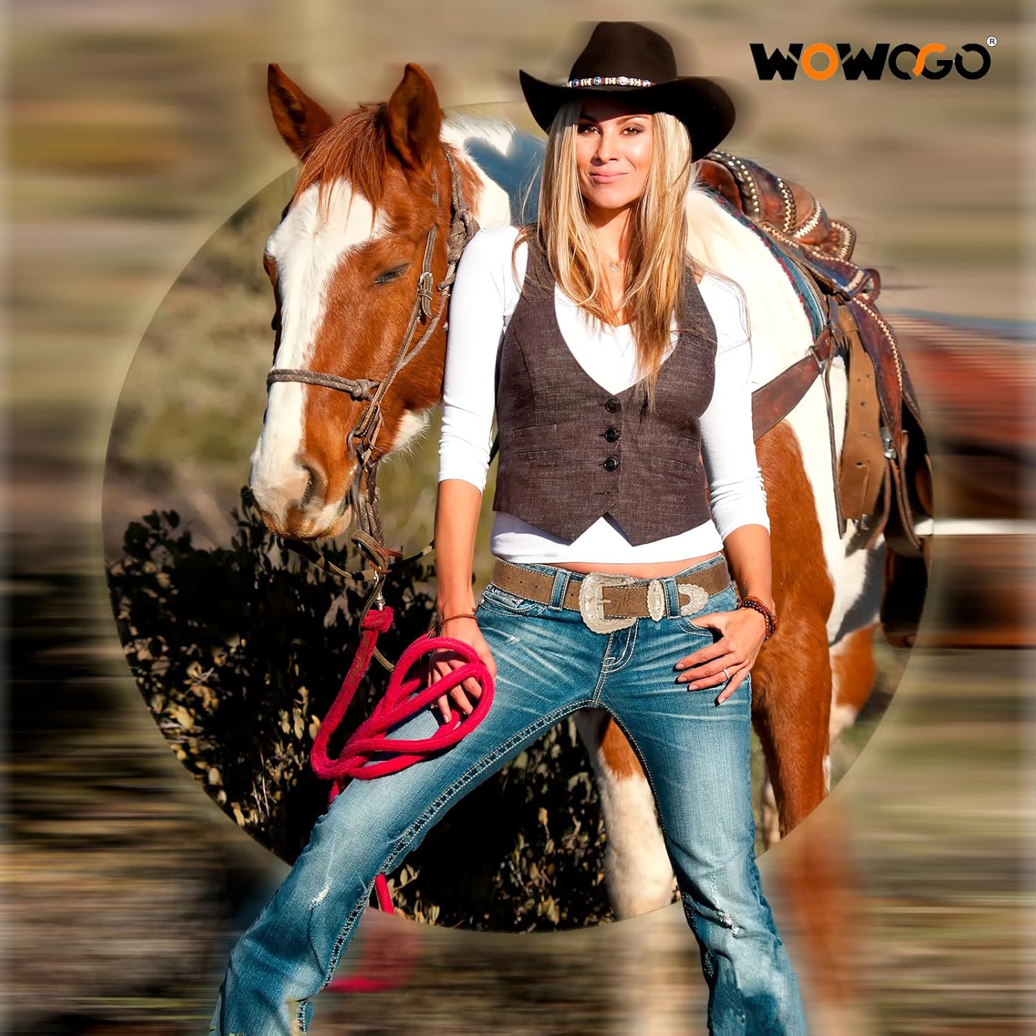 Floral Print Western Belts for Women Cowgirl Cowboy Country Leather Belt Fashion Vintage Belt for Jeans - Image 4