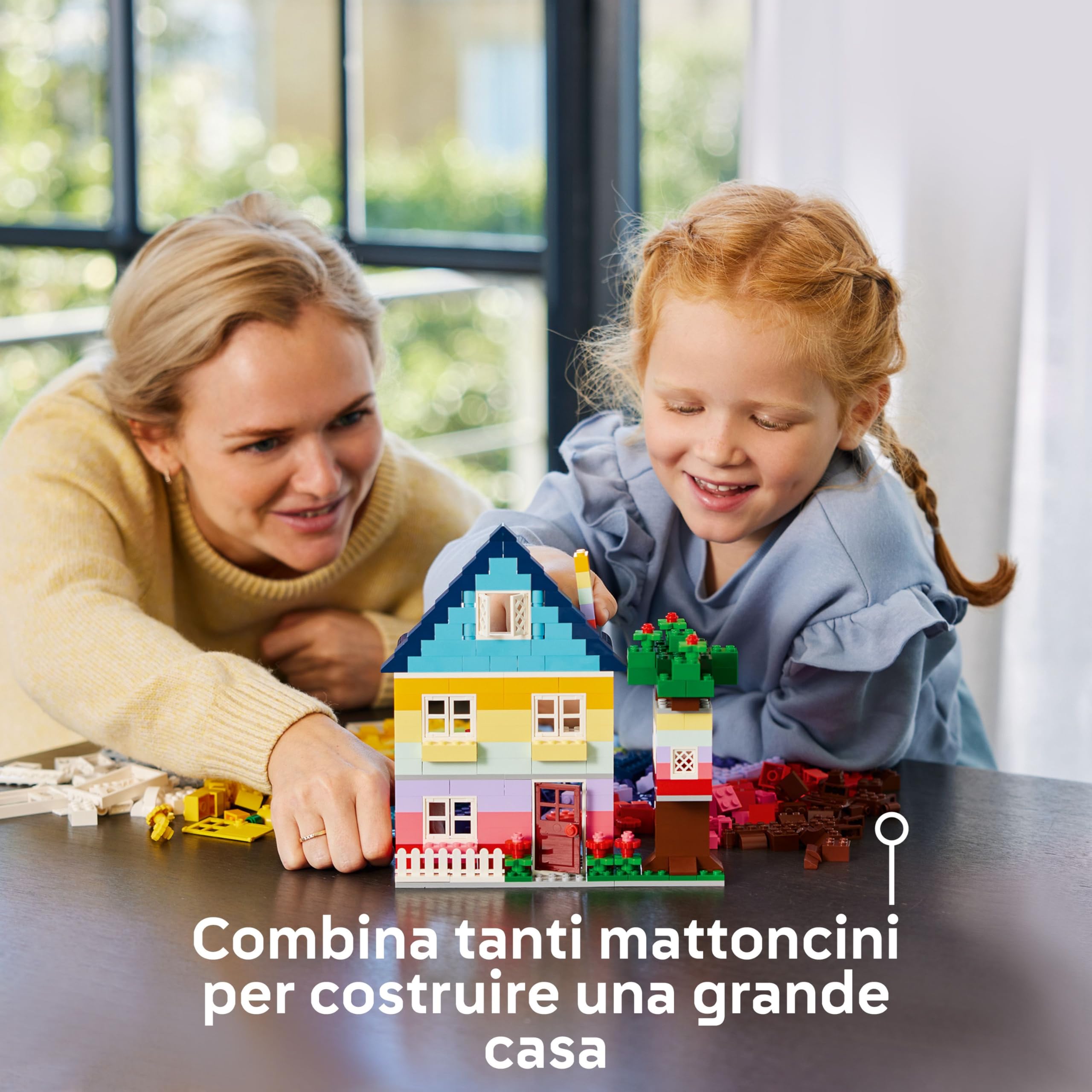 LEGO Classic Case Creative, Set Costruzioni in Mattoncini, Giochi per Bambini e Bambine da 4 Anni in su, Modellini di Casa Giocattolo con Accessori per Giovani Costruttori 11035