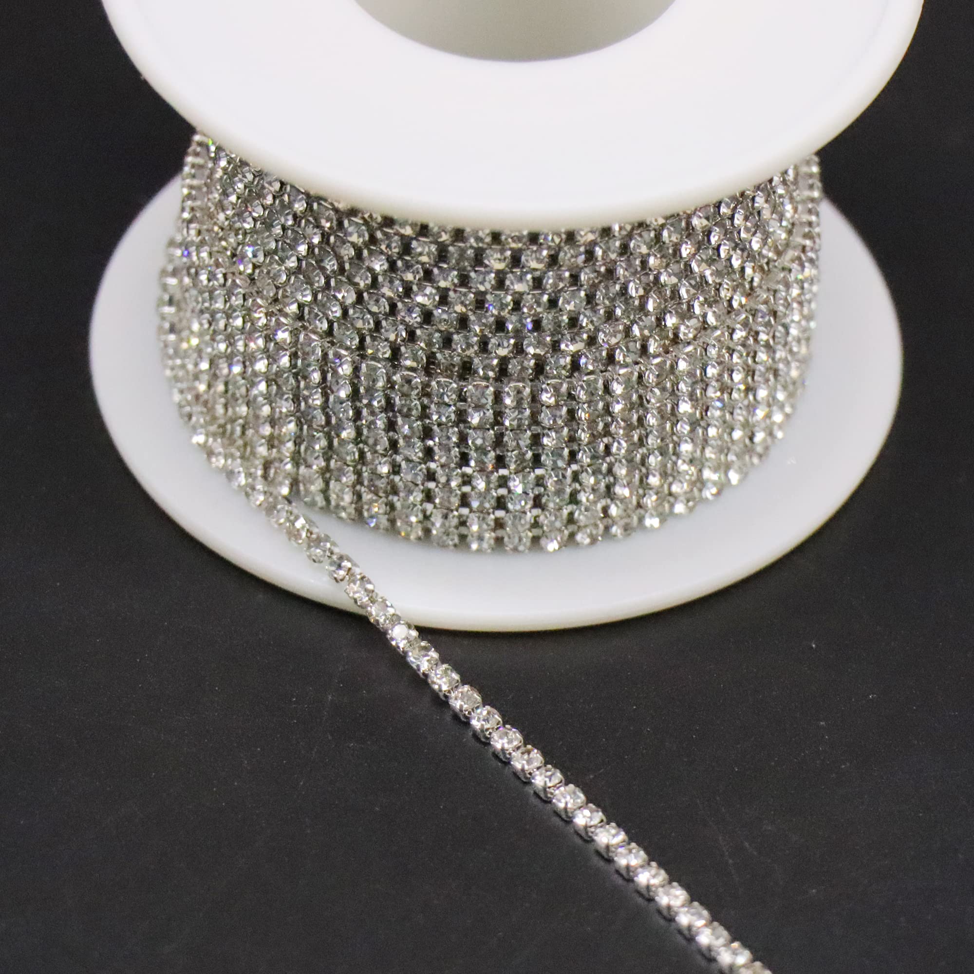 Nastro Di Strass In Vetro 1 Yard (600 Pezzi) – Catena Double Row Per Decorazioni E Fai-da-te