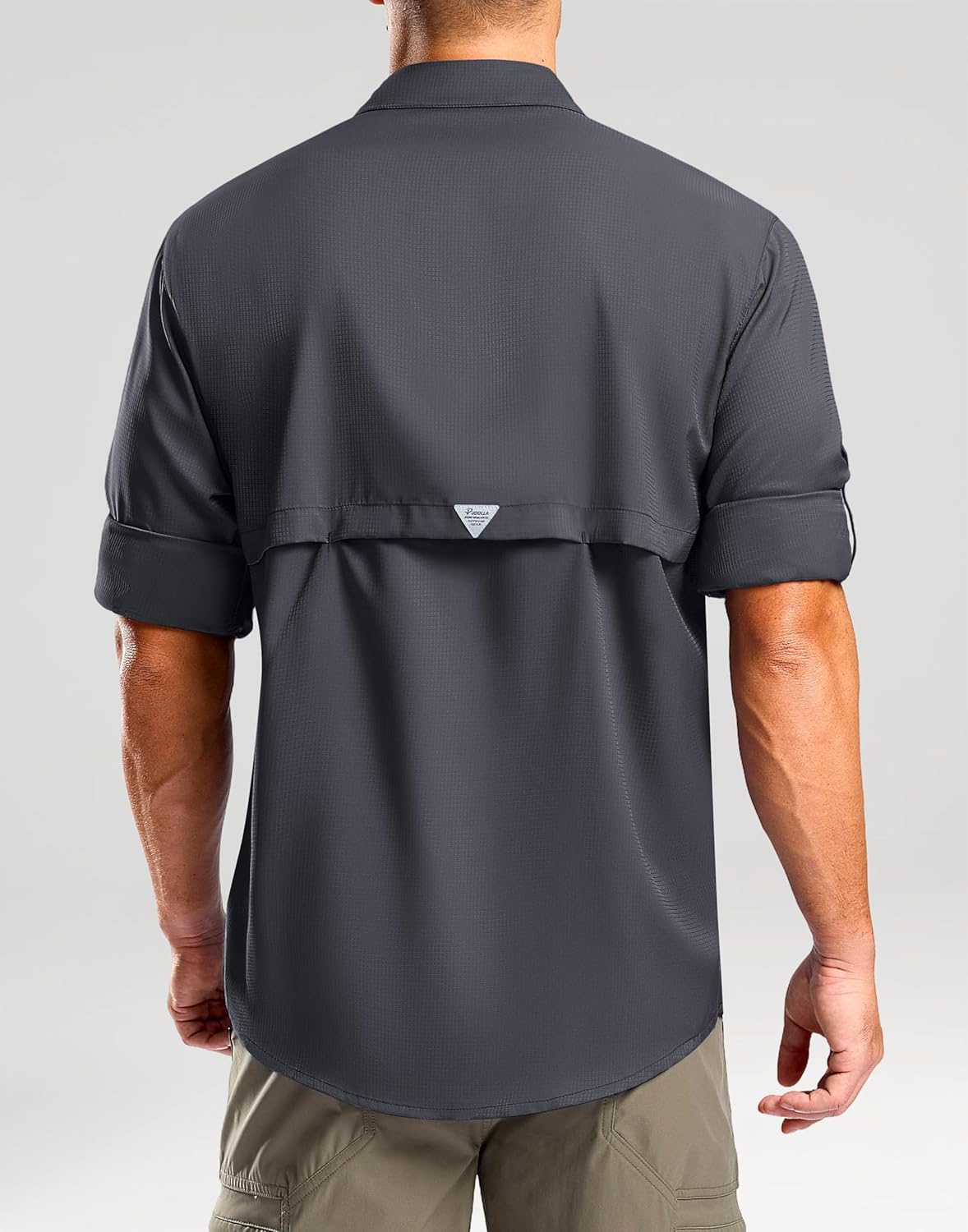 Pudolla Men's Sun Protection Fishing Shirt Lightweight Long Sleeve UPF 50+ Hiking Shirt for Men Outdoor Travel with Pockets - Image 3