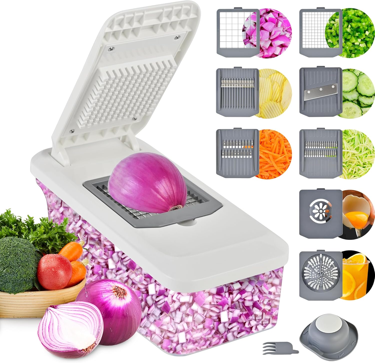 6-in-1 Vegetable Chopper & Mandoline Slicer – Versatile Kitchen Gadget 6-in-1 Vegetable Chopper & Mandoline Slicer – Versatile Kitchen Gadget