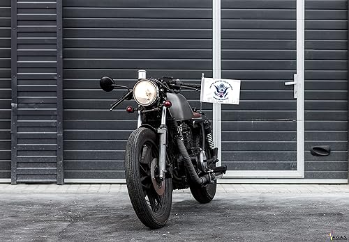 Miniatura 7 de AGAS - Bandera militar de motocicleta del Cuerpo de Marines de 6 x 9 pulgadas, impresa de doble cara en poliéster de punto duradero, bordes de doble