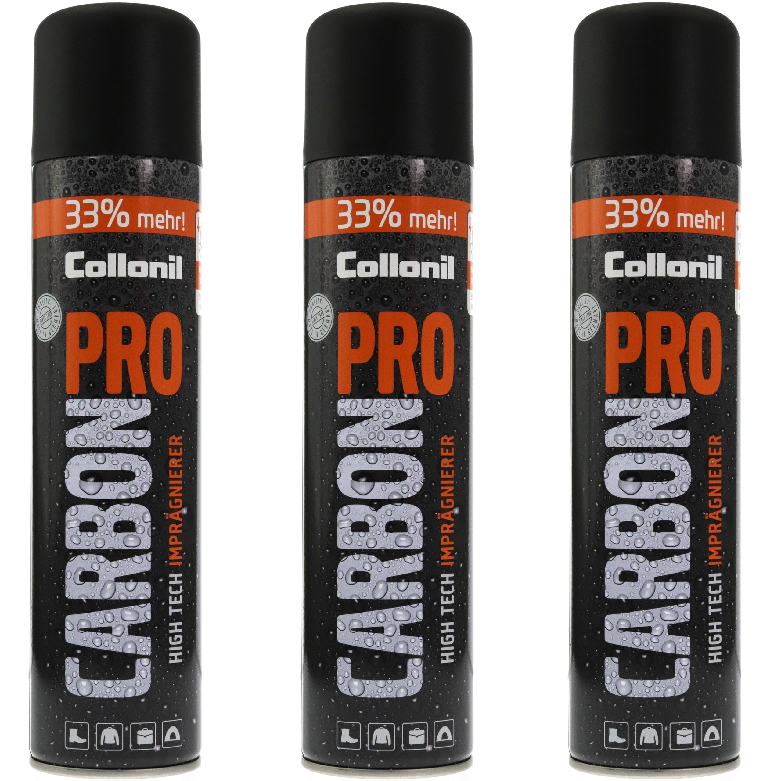 Collonil 3 x Carbon Pro +33% Imprägnierung farblos, 400 ml