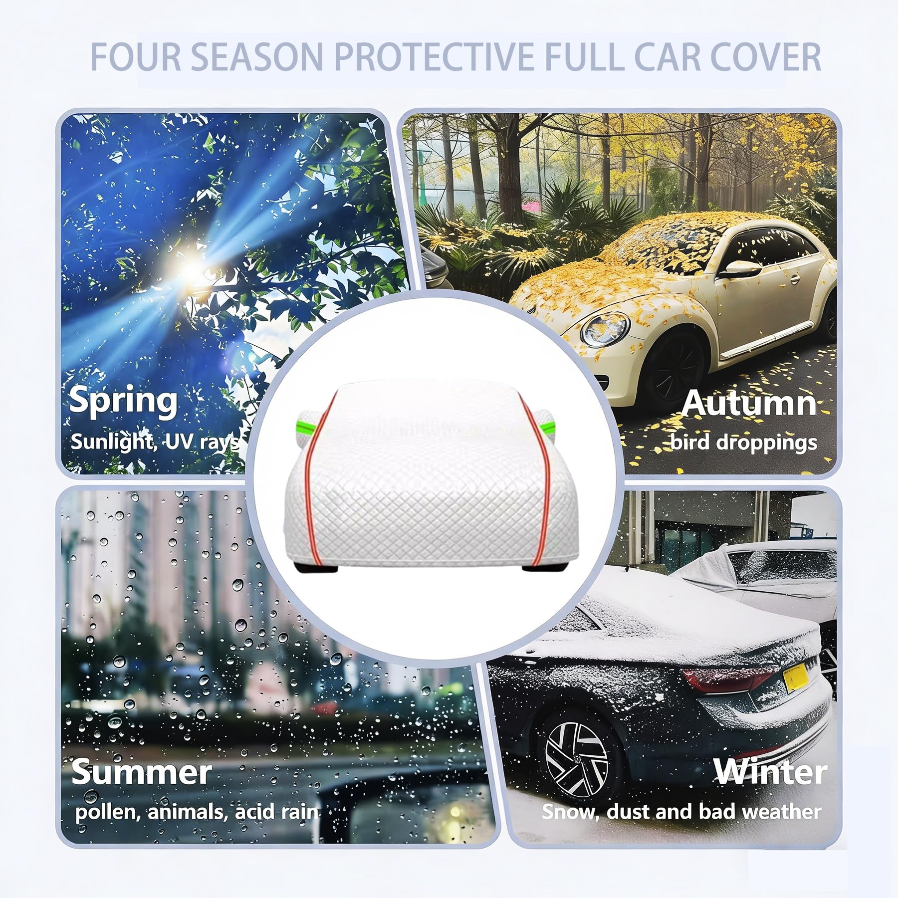 Funda para Coche Antigranizo para Mazda MX-5 NC,Impermeable Funda Completa para Coche con Cremallera,Transpirable Antipolvo A Prueba de Nieve Cubierta Completa