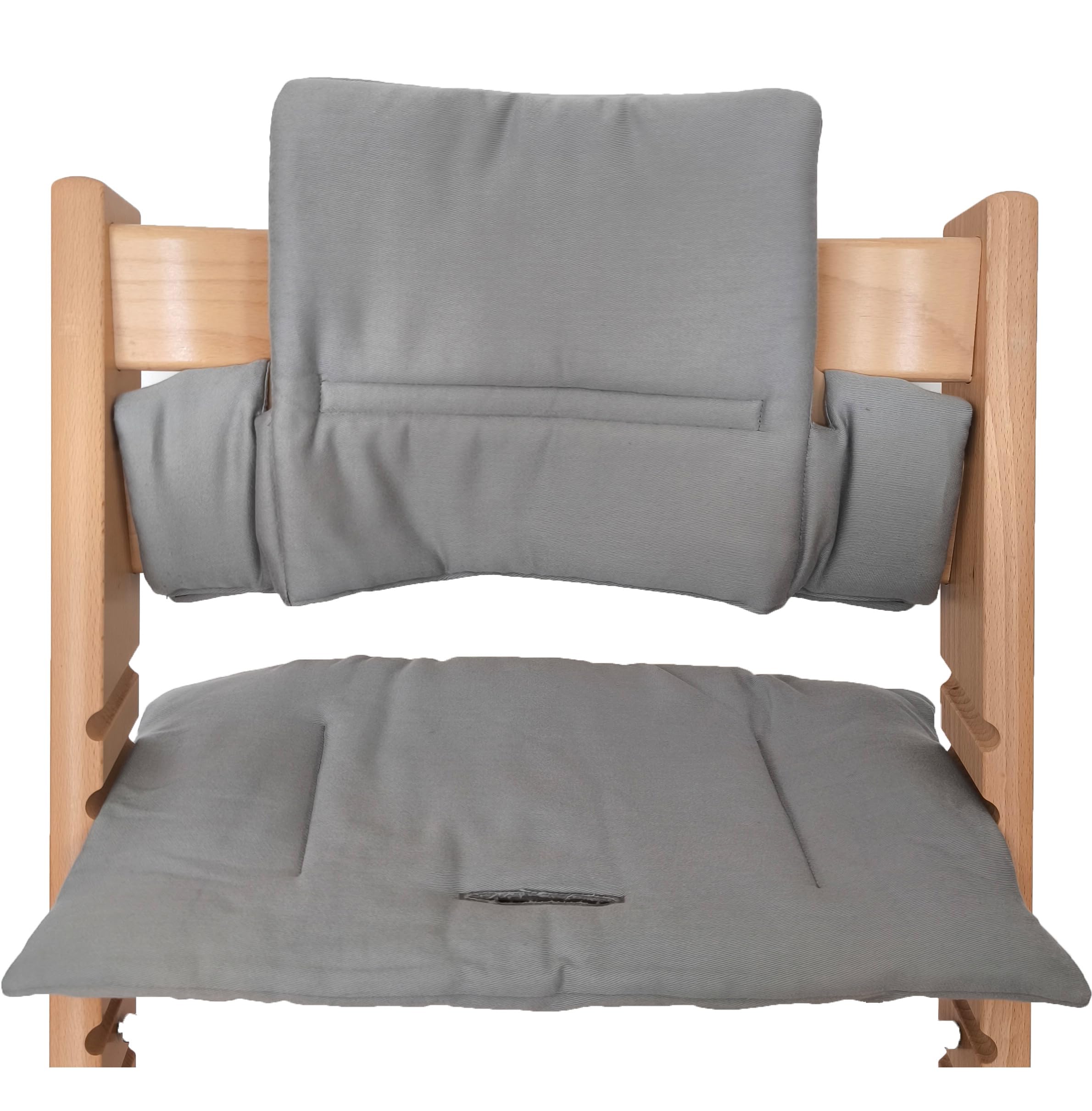 Shabany® Hochstuhl Sitzkissen 100% Bio Baumwolle | Classic Kissen Sitzbezug | Hochstuhlauflage | 2-teilig passend für Stokke Tripp Trapp Kinderhochstuhl |maschinenwaschbar | einfache Befestigung