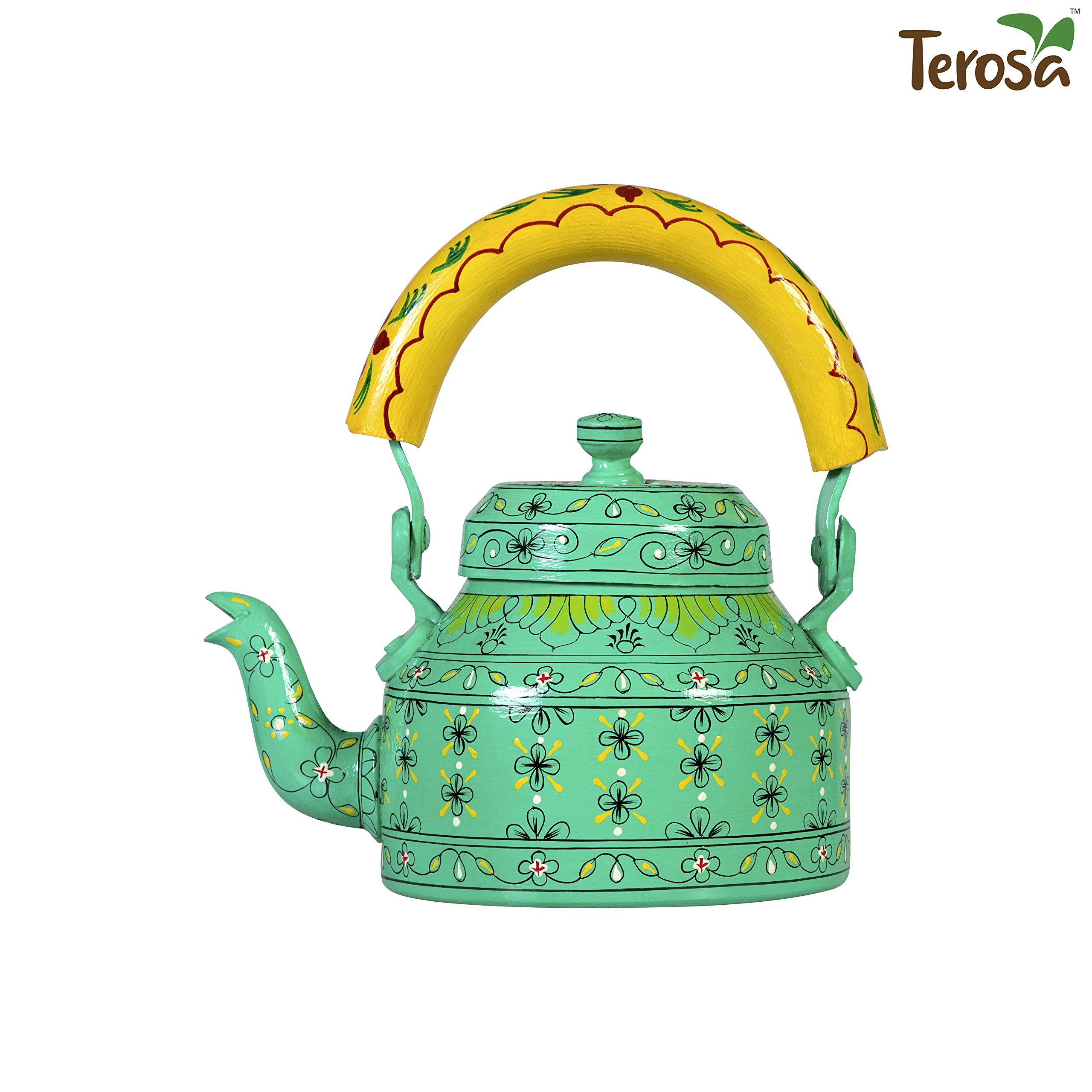 Terosa Serene Kettle Set II with 6 Glasses & Holder Handicraft Decorative Tea Coffee Set 2