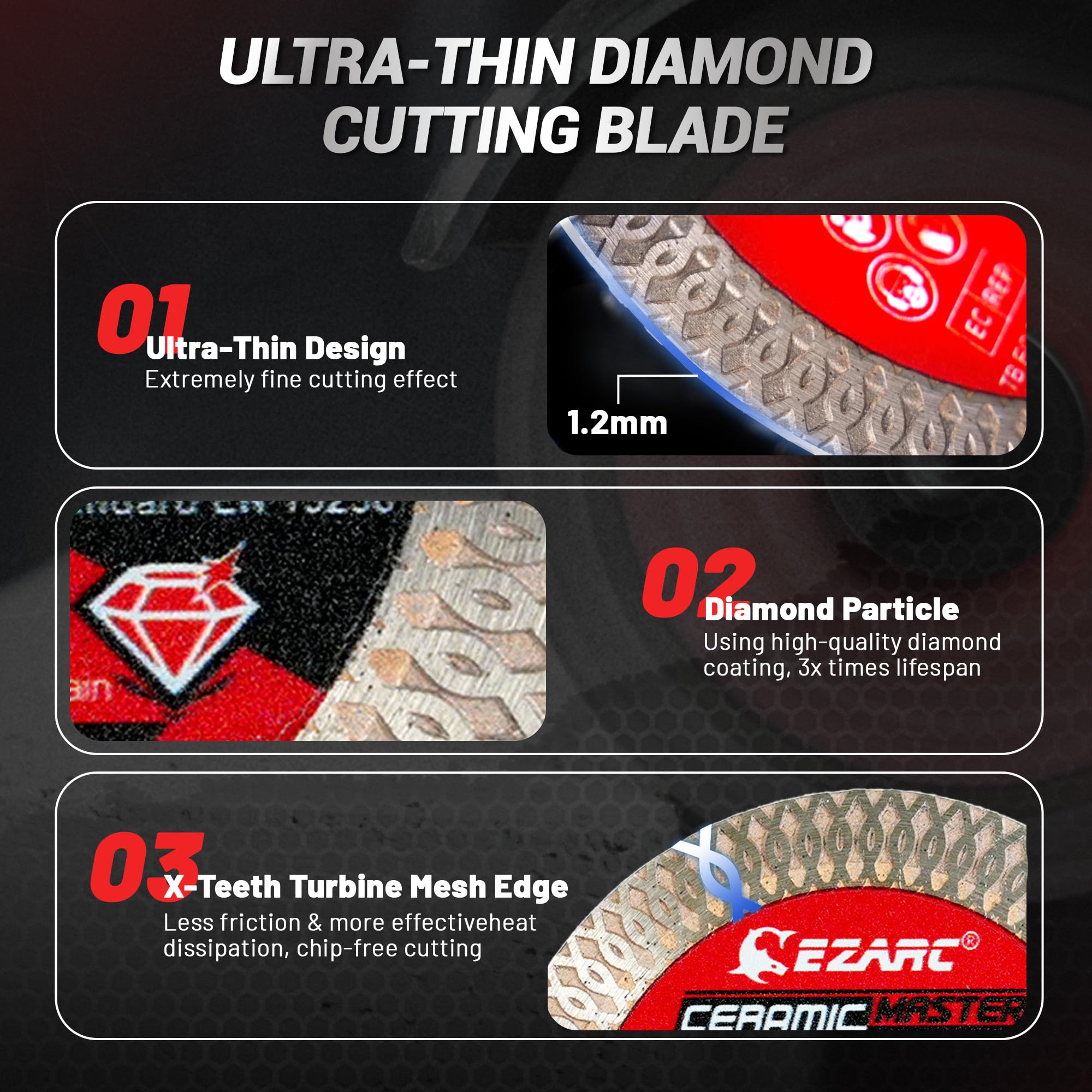 EZARC 76mm Diamond Cutting Disc - Image 2