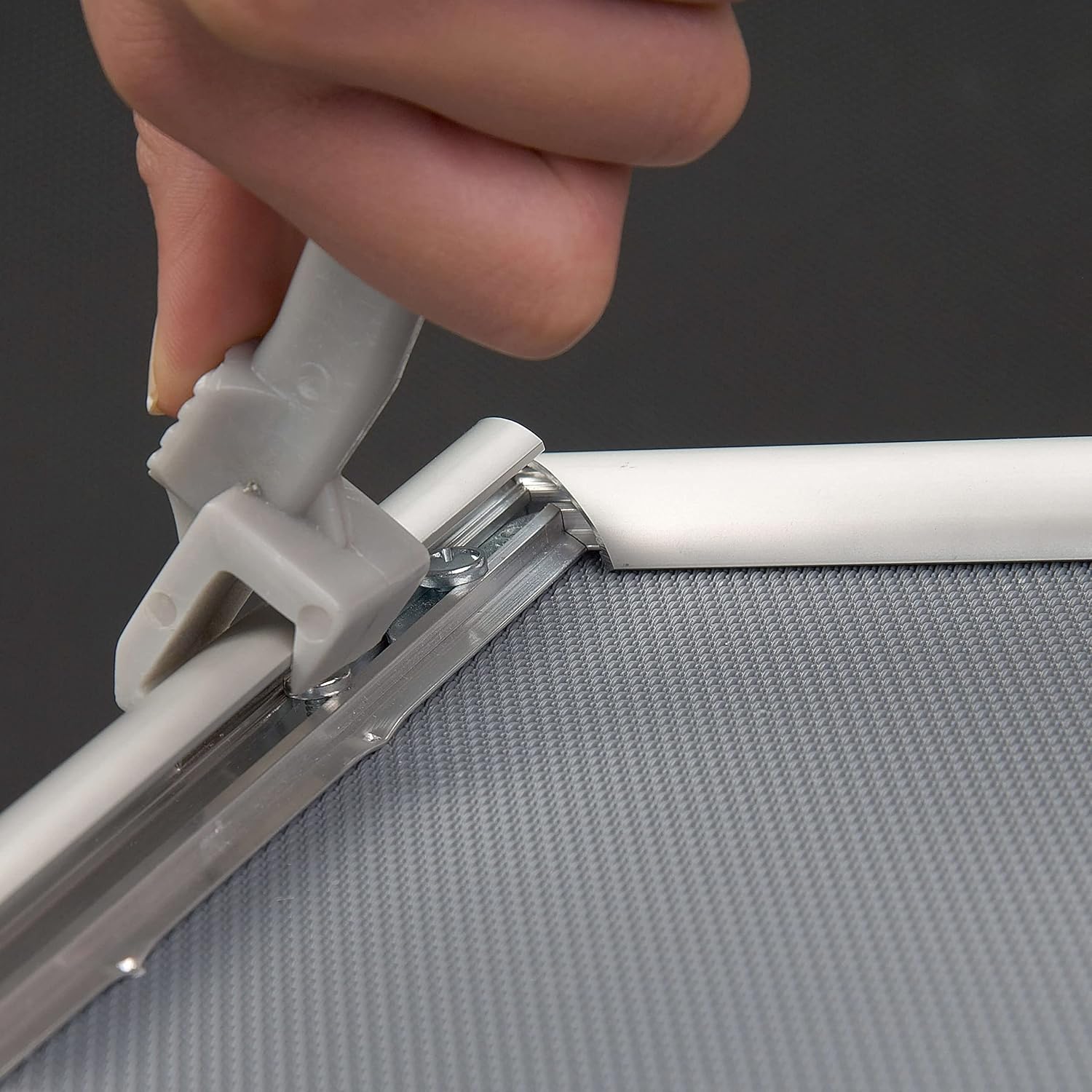 M&T Displays Security Snap Poster Frame 1" Aluminum Profile, Front Loading, Picture, Photo, Document, Certificate, Sign Holder, Mitered Corner, Anti Glare Cover (Silver, 8.5x11 inch)