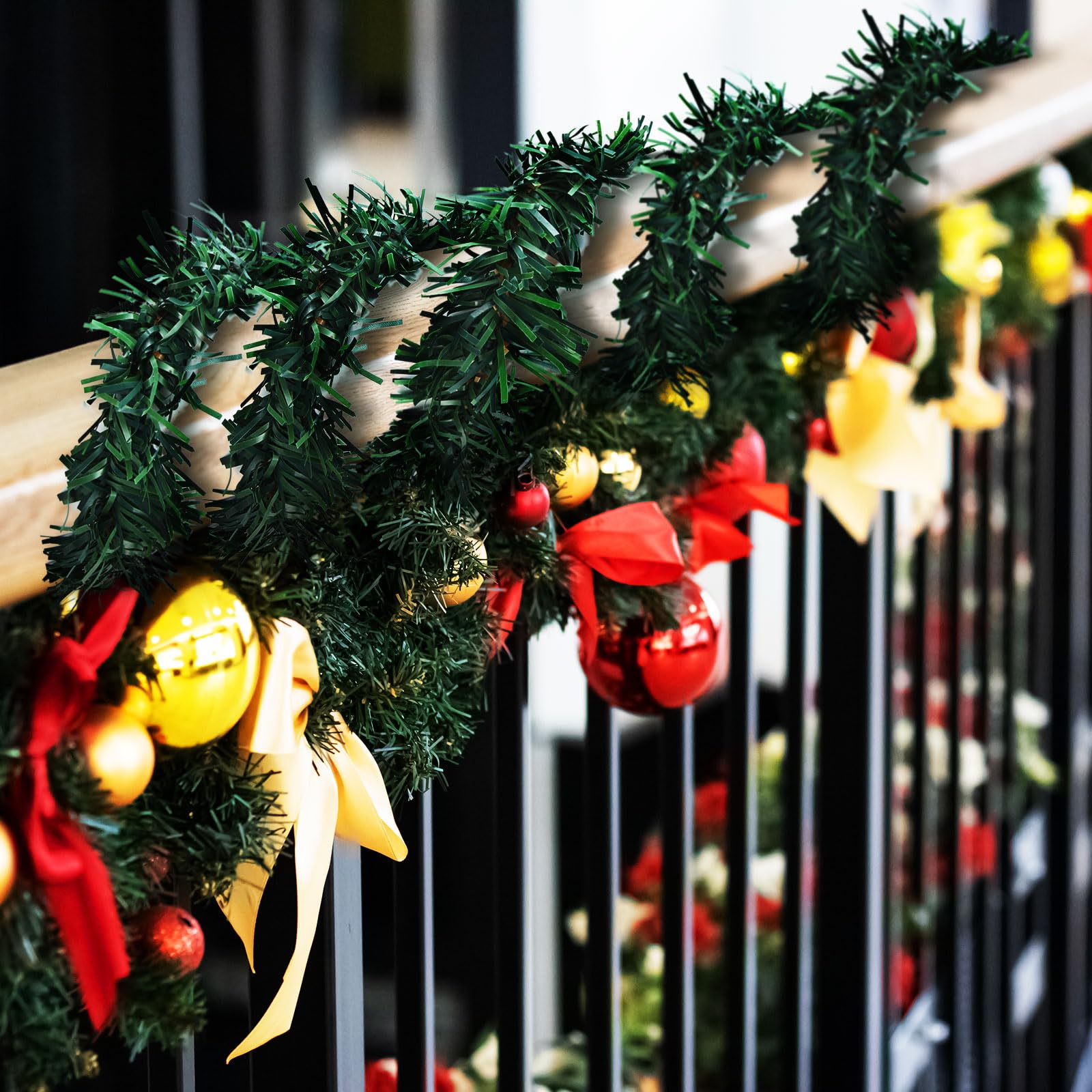 christmas garland ties for stairs