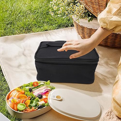 Miniatura 3 de Cyrank Microondas portátil para viajes, calentador de alimentos alimentado por USB, lonchera eléctrica calentada para comidas, mini horno portátil