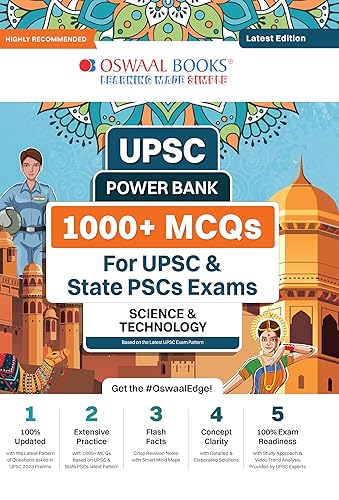 Oswaal UPSC Power Bank:1000+ MCQs for UPSC and State PSCs Exams Science &amp; Technology (For 2024 Exam)
