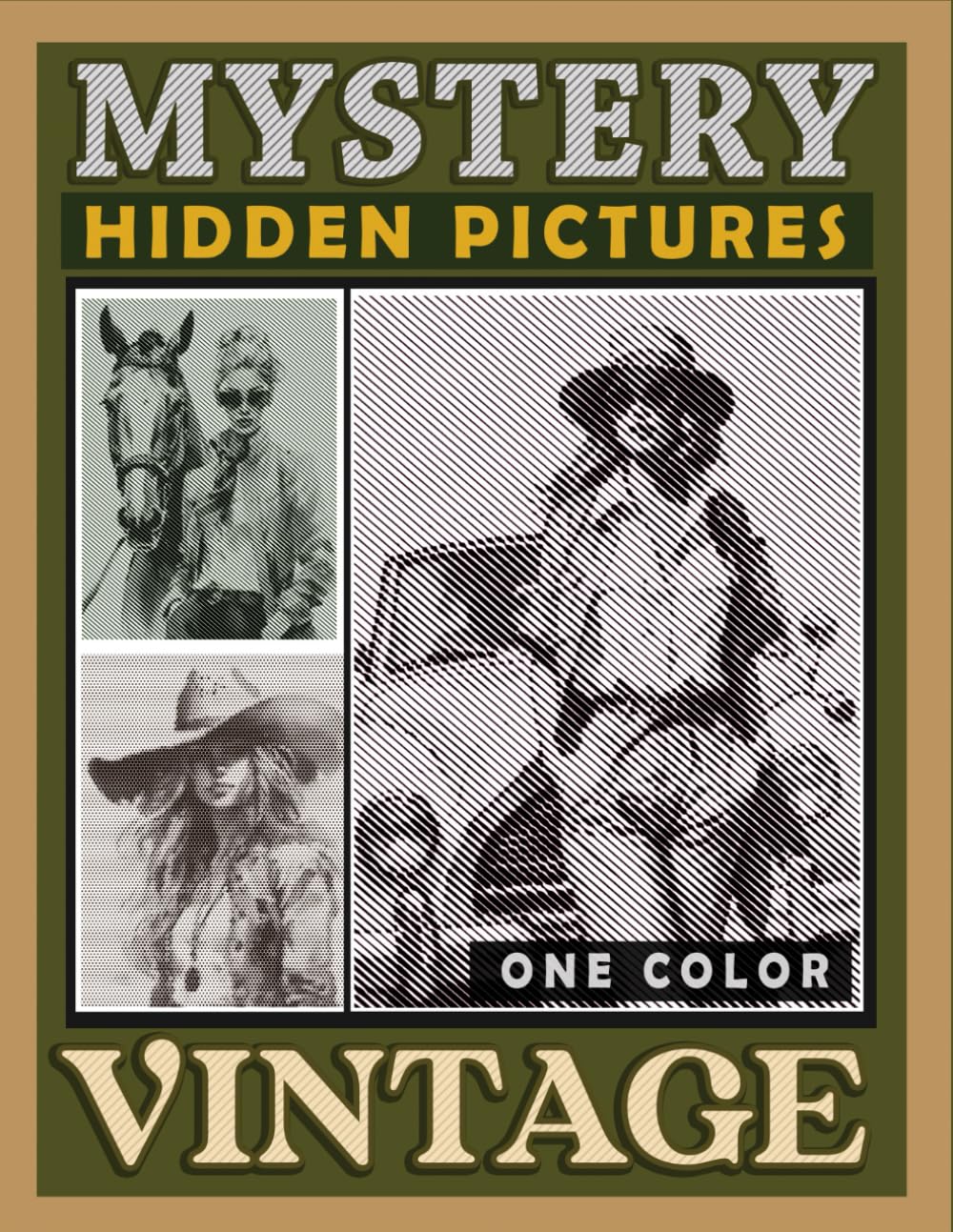 Mystery Dots Lines Spirals Hidden Pictures Vintage: Nostalgize Timeless Beauty with this One Color Coloring Book, Great for Relaxation and Stress Relief (Spiroglyphics Dots Lines Spirals)
