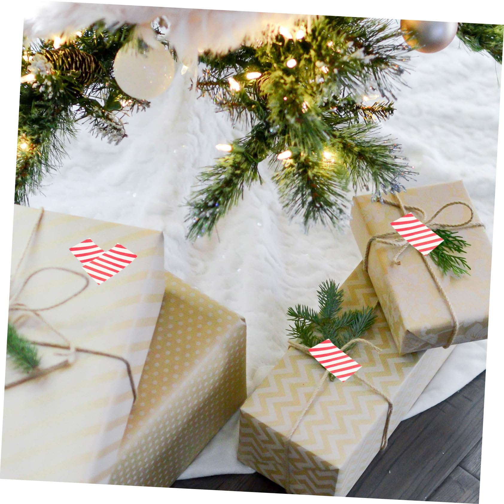 50rollos Cintas De Papel Decorativas Navideñas Washi Tape Rayas para Envolver y Manualidades De Navidad