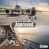 Vista 7 de MALISA Silla de ruedas eléctrica, plegable y ligera todo terreno para adultos, respaldo reclinable automático, silla de ruedas motorizada, sillas