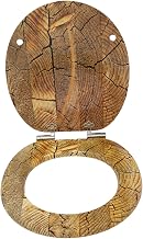 SINOBATH Toilet Seat with Soft-Close Mechanism, MDF Wood Core, Soft-Close Hinge