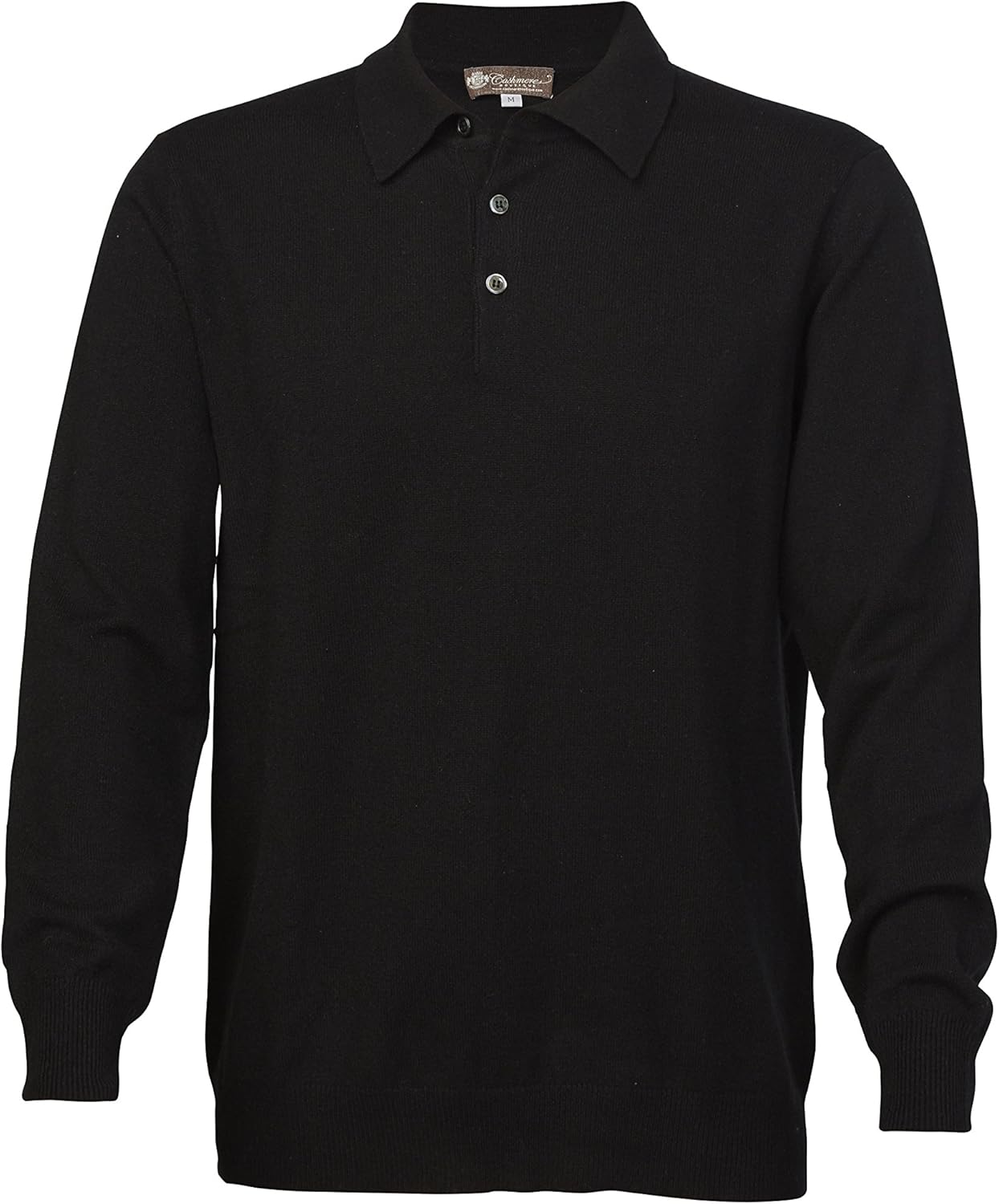 Cashmere Boutique 100% Pure Cashmere Polo Pullover Sweater for Men – Polo Neck, Long Sleeve, Lightweight, Soft & Warm Sweater - Image 3