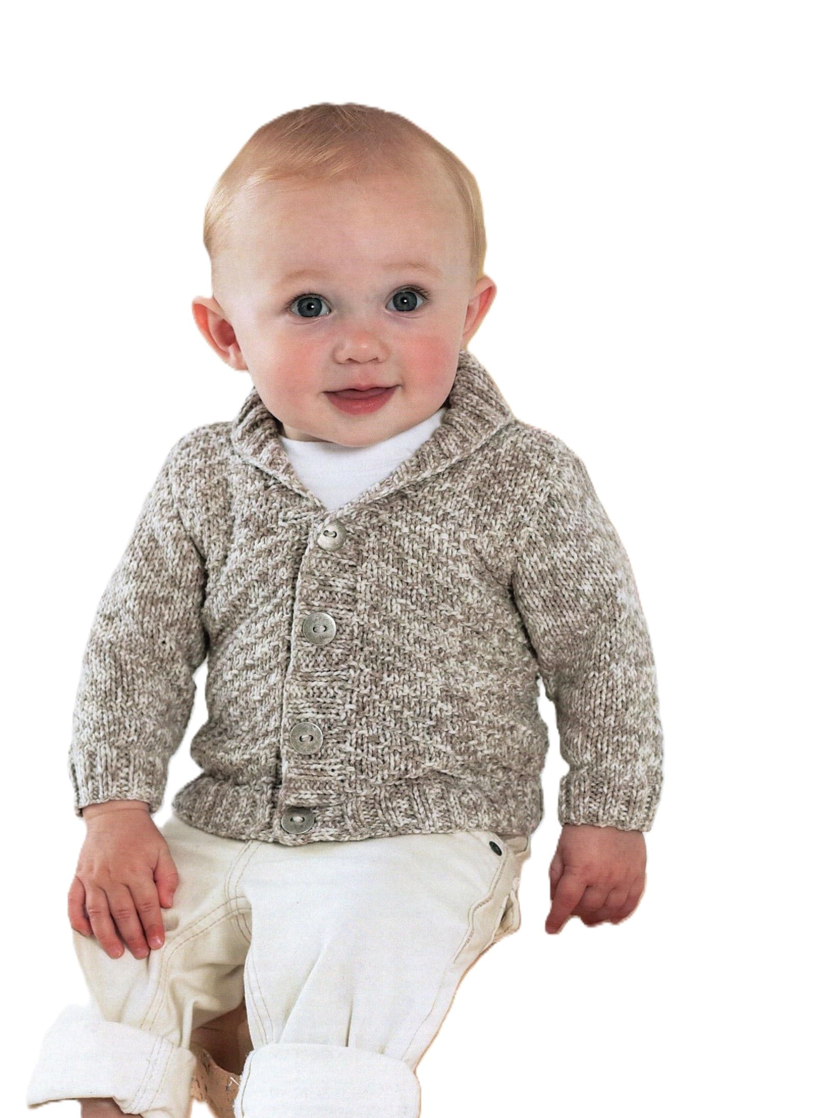 Sirdar Snuggly Baby DK Knitting Pattern - 1357 Baby Cardigans (2 Designs) Brown