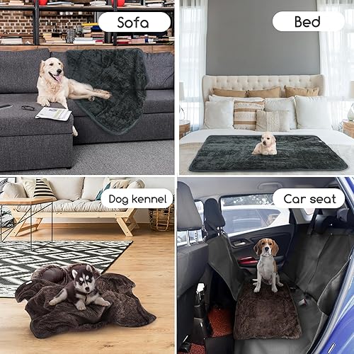 Miniatura 7 de Nobleza Manta impermeable para perro, reversible, súper suave, cálida, esponjosa, de forro polar, para cachorros, a prueba de orina, lavable