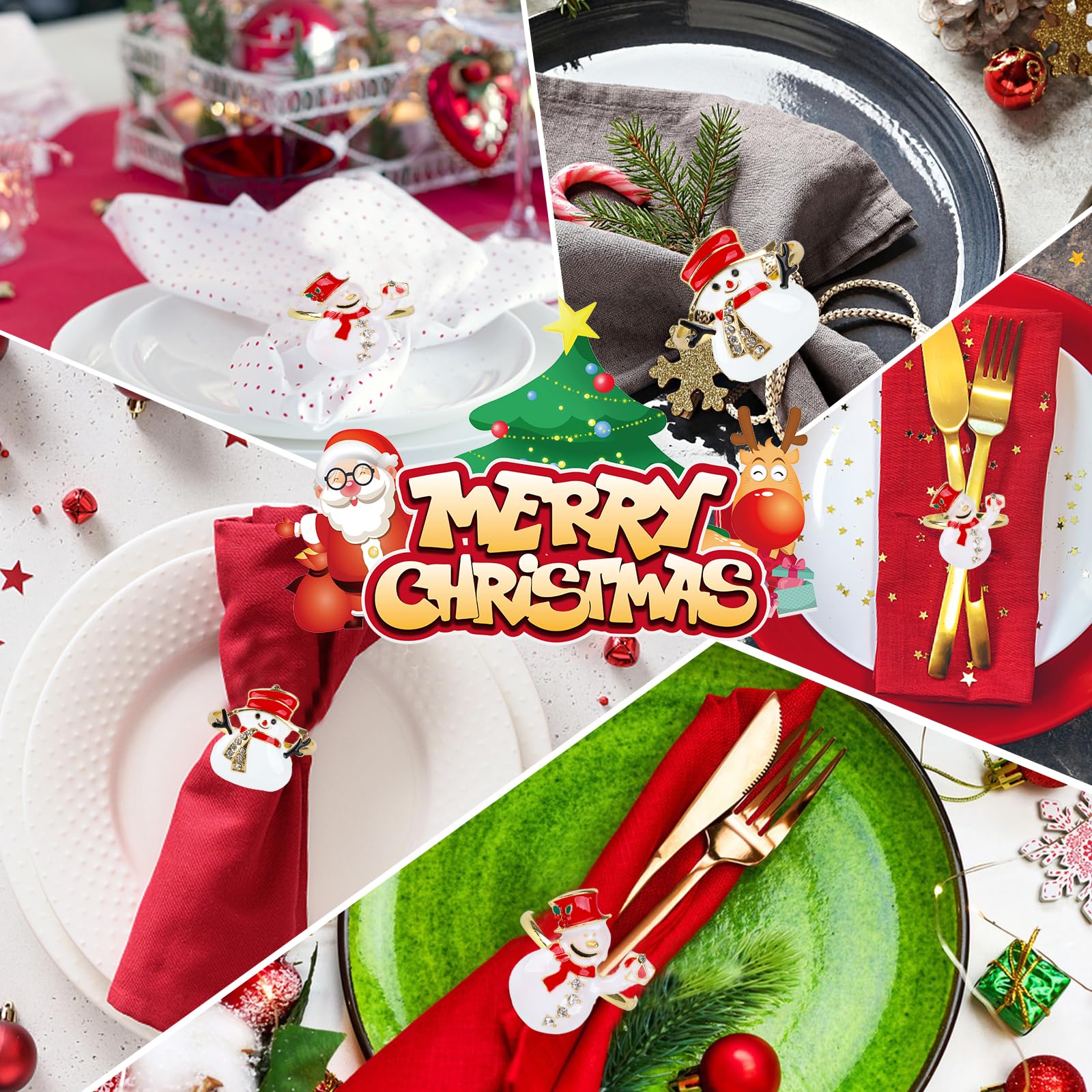 Ronds De Serviette En Métal Cerf : Décoration De Table De