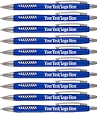 SyPen Personalized Pens With your Custom Logo or Text-300 Pack Bulk-for Businesses, Parties, and Events, Custom Printed Beautiful Fashion Ballpoint Pens, Click Action, Black Ink, Blue Pens