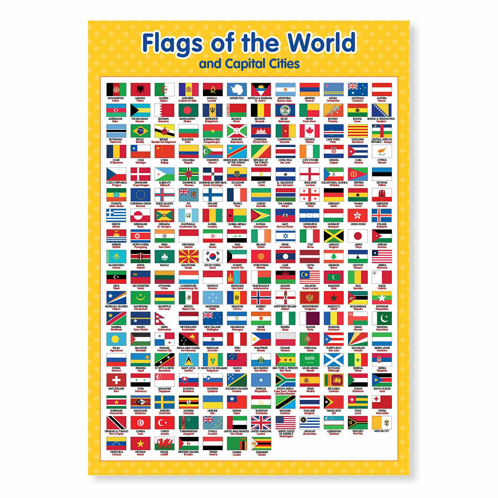 A2 Flags of the World Poster Portrait