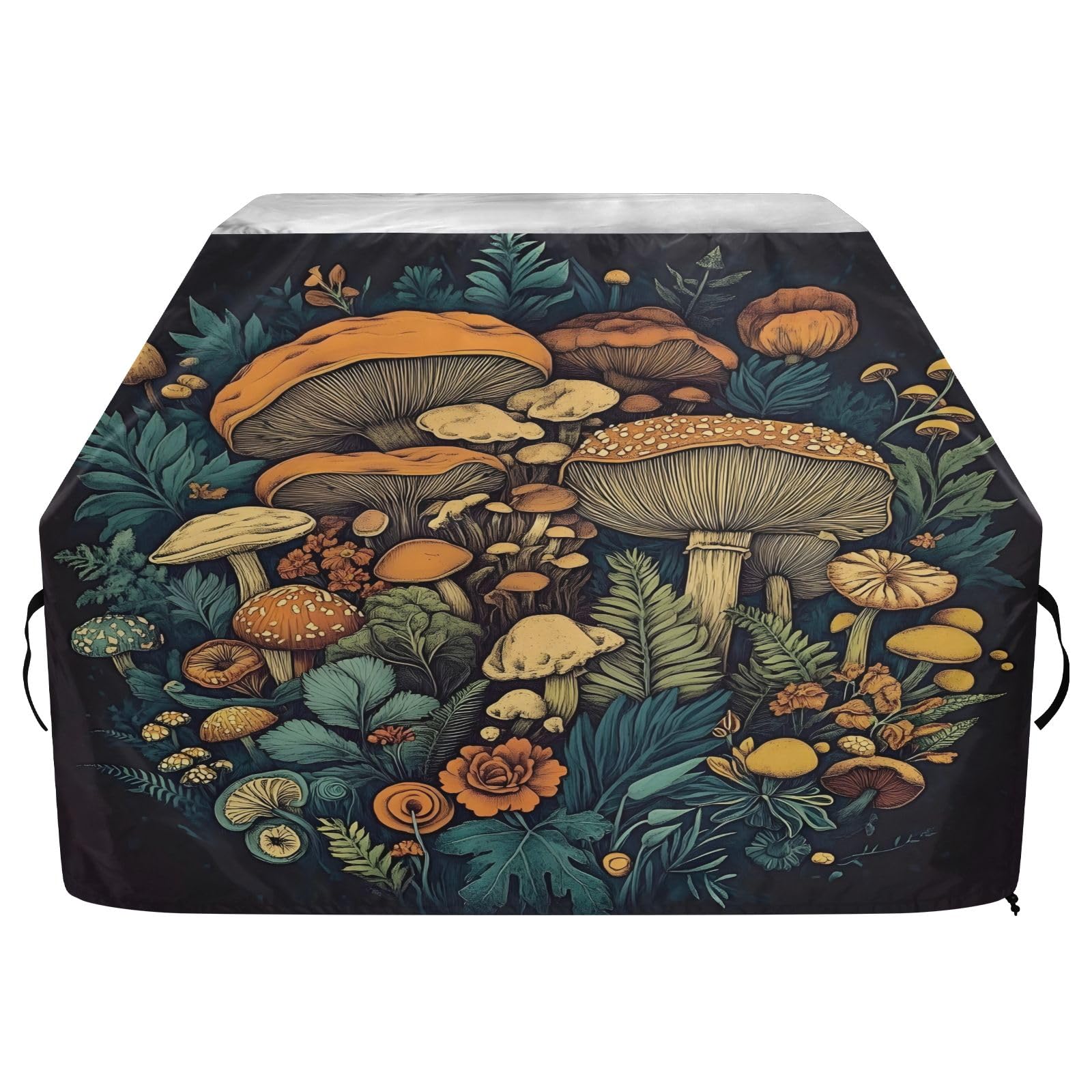 Copertura per barbecue di alta qualità, impermeabile, resistente allo sbiadimento, resistente, adatta per griglie fino a 63 cm, forma rotonda a fungo