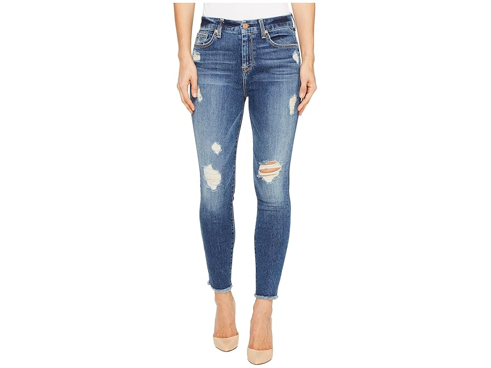 

7 For All Mankind High Waisted Ankle Skinny w/ Release Hem in Serratoga Bay (Serratoga Bay) Women's Jeans