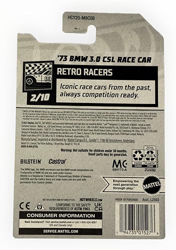 Miniatura 2 de Hot Wheels Coche de carreras BMW 3.0 CSL Super Treasure Hunt TH 34250 2021 2022 '73