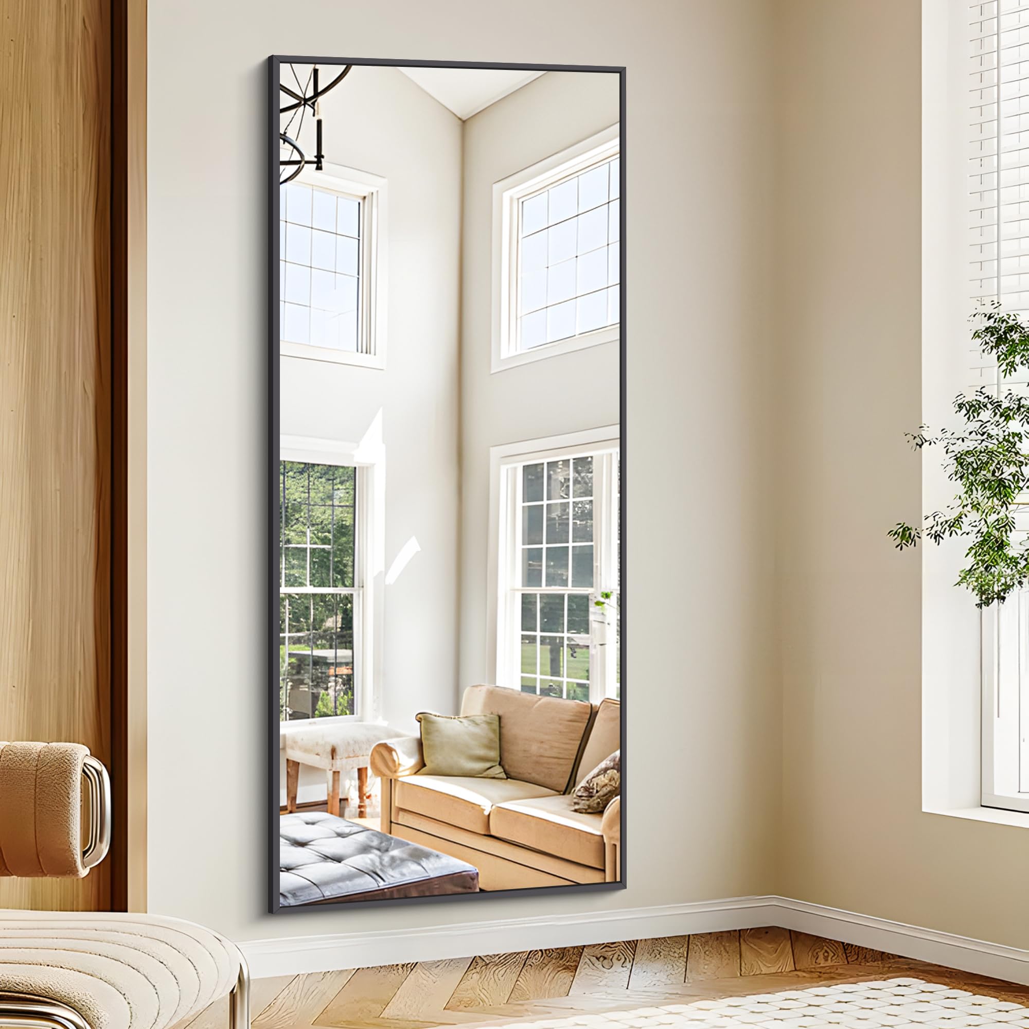 Amazon.com: DESBING Black Bathroom Mirror for Wall, 72x30 Inch