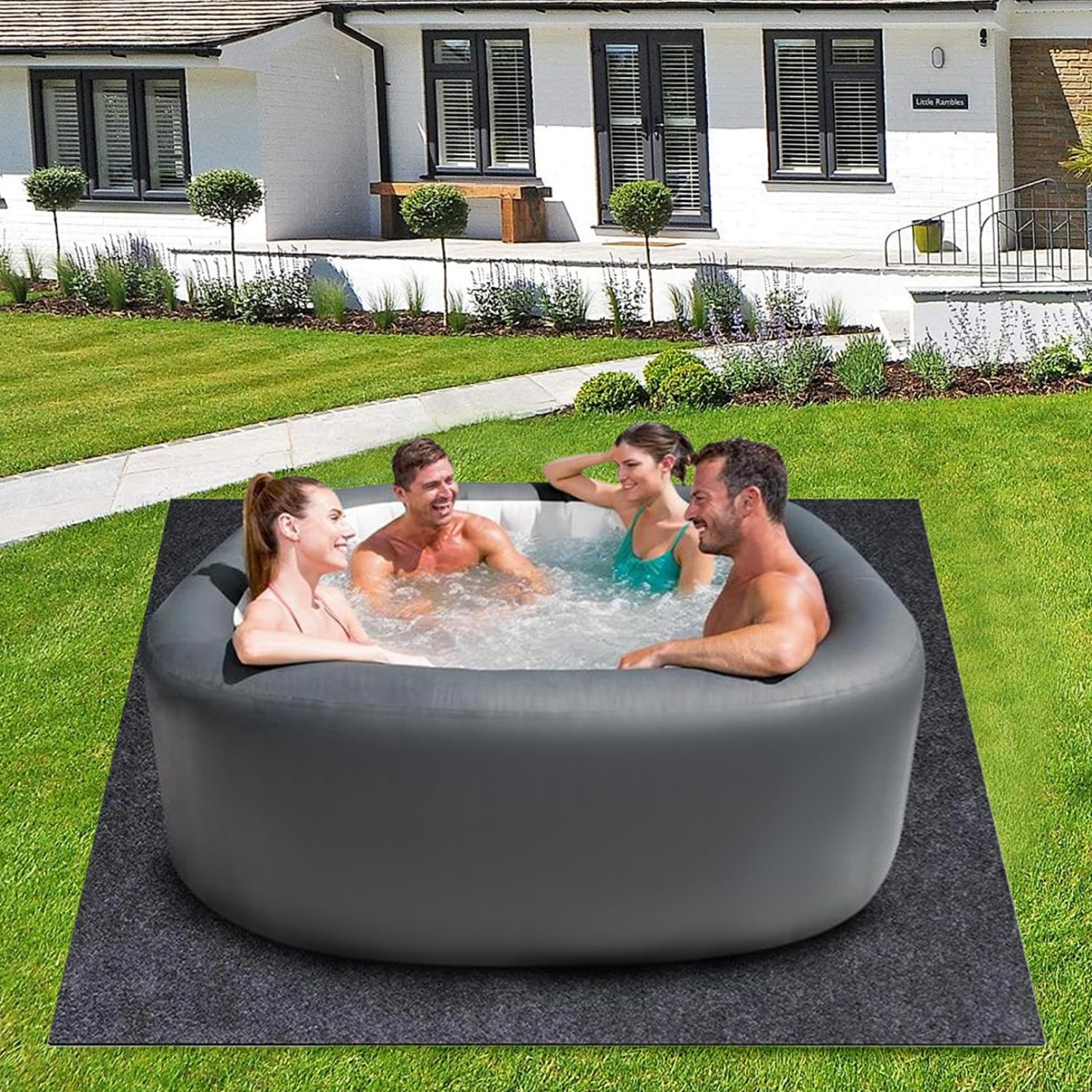 Waterproof Intex Hot Tub Mat Hot Tub 188 X183cm Mat,Large