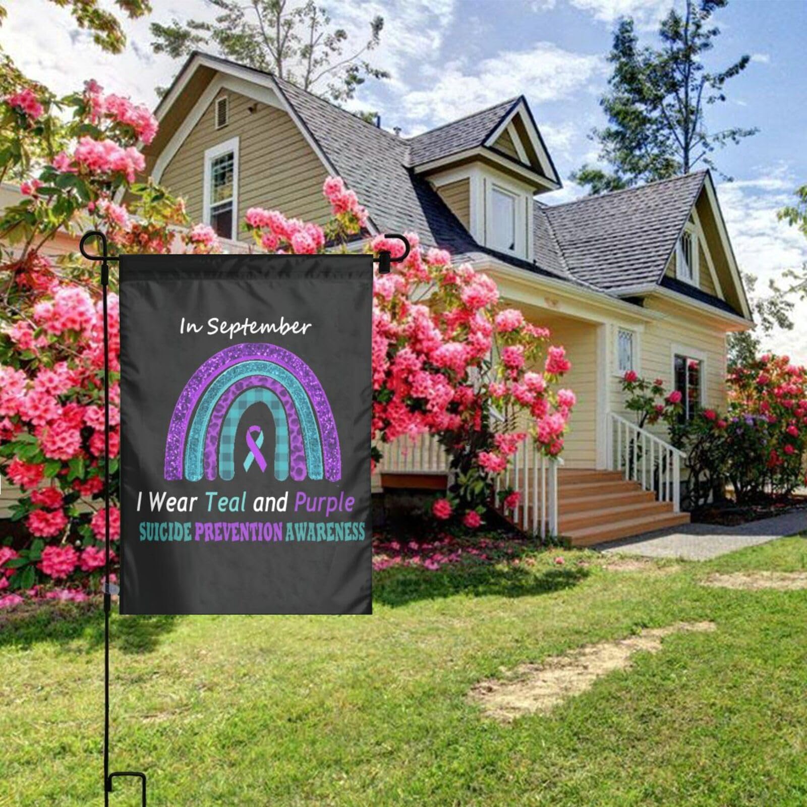 Suicide Prevention Awareness Garden Flag – Doppelseitig, 30,5x45,7 Cm, Wetterfest