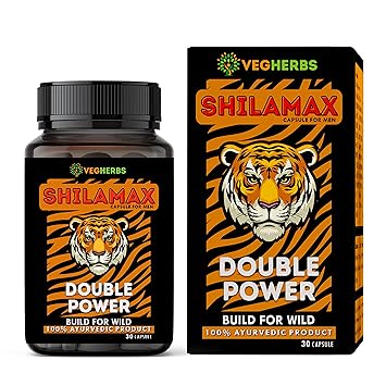 VegHerbs Shilamax Capsules for Men | Double Power & Long Performance Ayurvedic Product (Pack of 1)