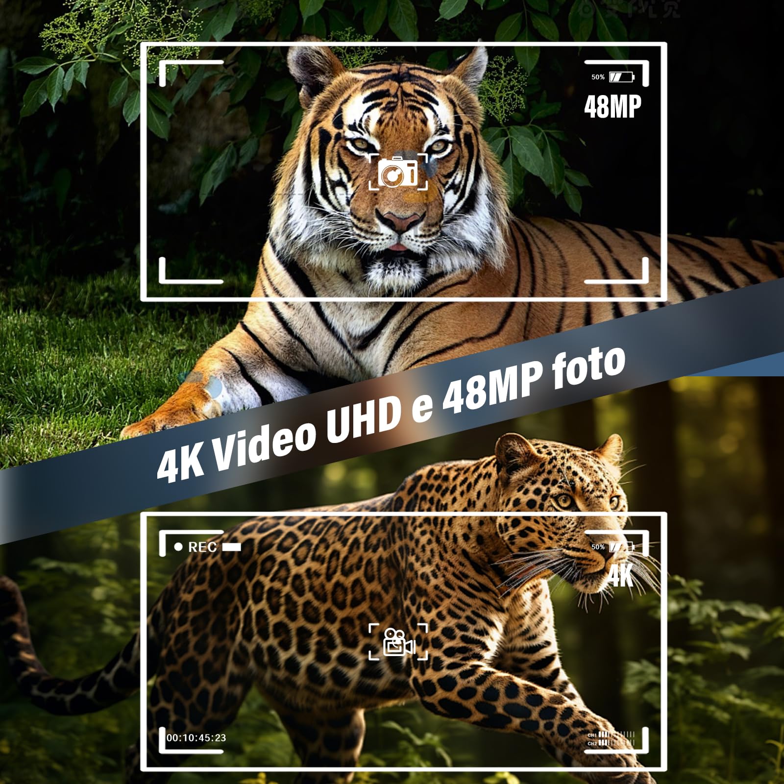 Visore Notturno, Display HD Da 4" Binocolo Visione Notturna 4K, Zoom Digitale 10X Visione Notturna 800M, 5000mAh Binocolo Visore Notturno a Infrarossi Da 5 W Per Il Campeggio, Caccia