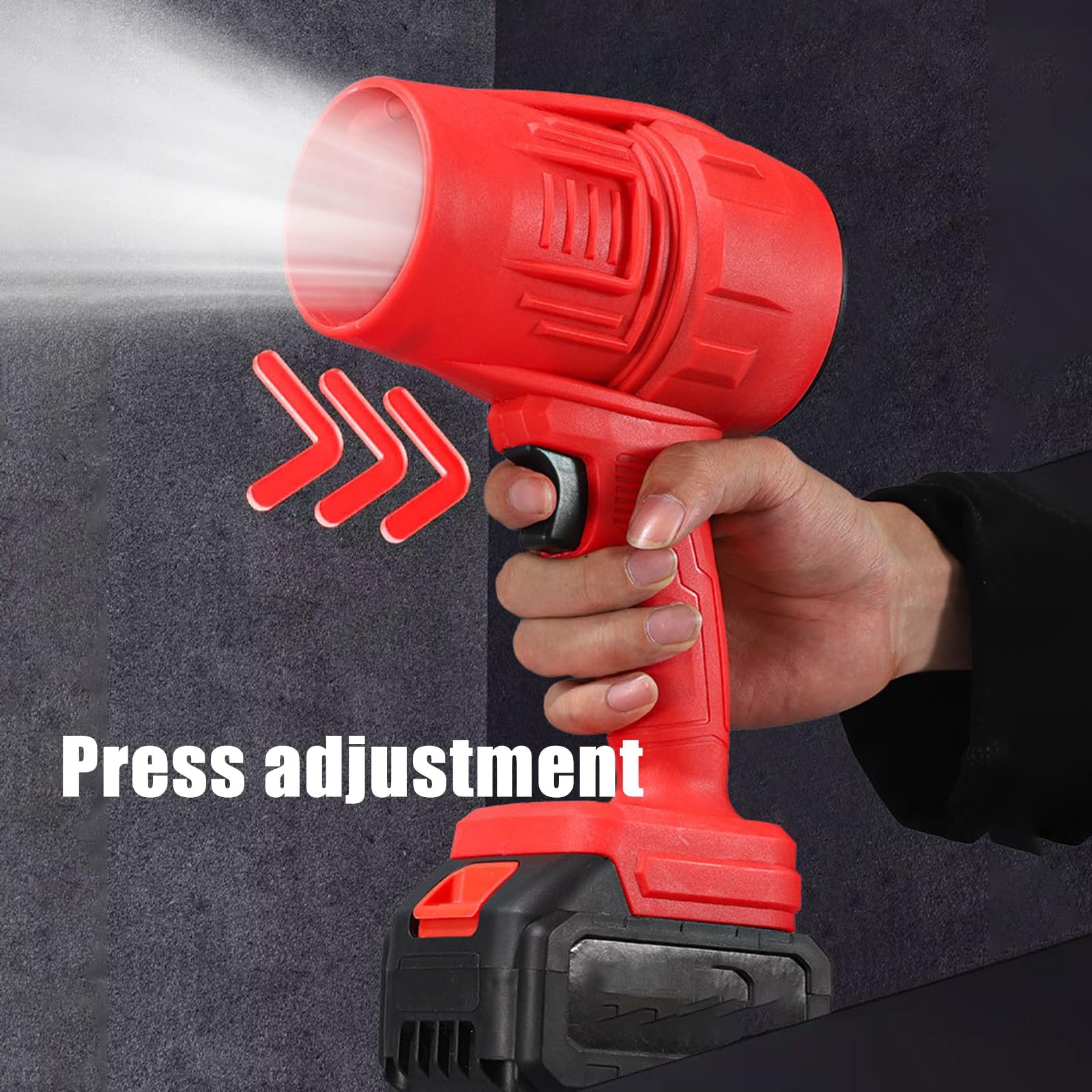 Cordless Power Blower – Dual Battery Multi-Purpose Cleaner, Turbo Jet Blower Portable Handheld Leaf Blowers Mini Power Dust, for Car Dryer, BBQ, Outdoor Cleaning (Black-2Battery)