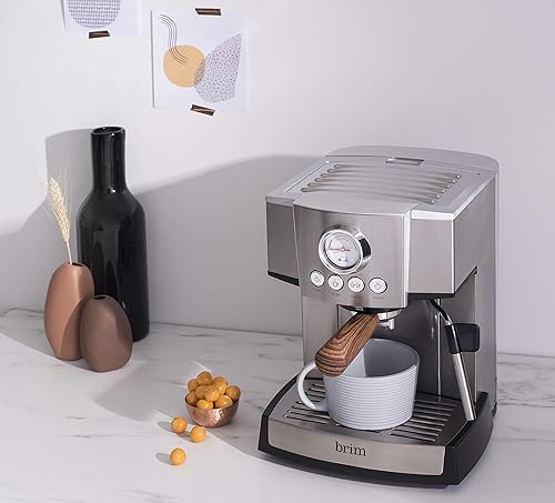 Miniatura 3 de brim Máquina de café expreso de 15 bares, capuchino, americano, café con leche y espresso, vaporizador de leche y espumador, piezas extraíbles para