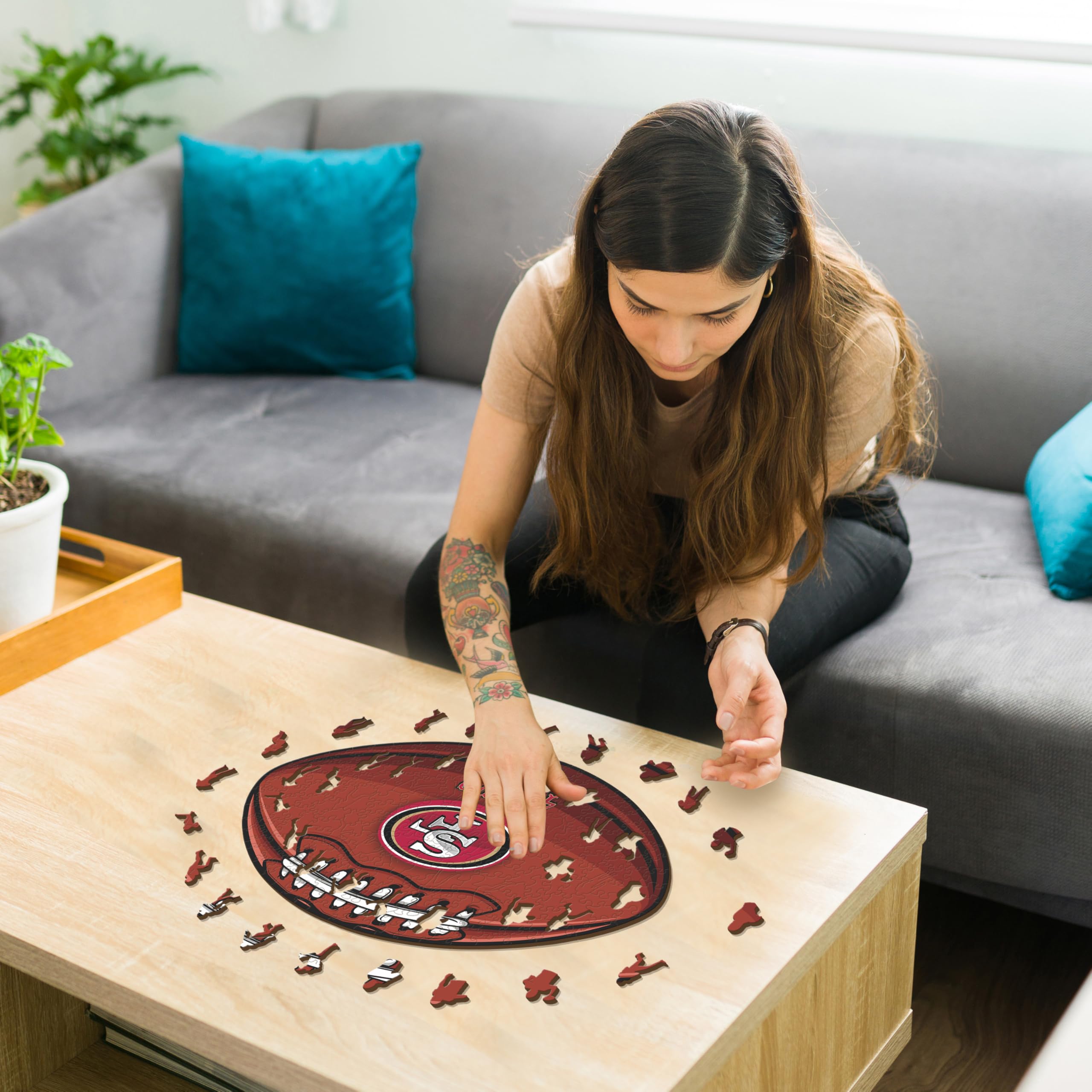 Iconic Puzzles Drewniane puzzle dla dorosłych, uniseks, wielokolorowe, S, 150 szt