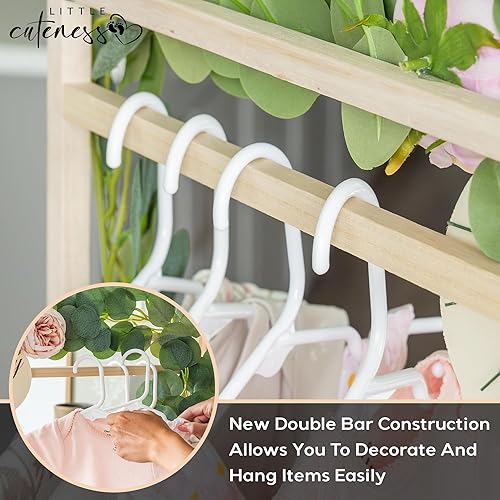 Miniatura 4 de Armario de madera para baby shower, caja de madera personalizable con sistema de doble varilla, cesta de baby shower personalizada, letras del