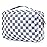 Narwey Small Hanging Travel Toiletry Bag for Women, Travel Bag for Toiletries, Checkered Makeup Bag Organizer Cosmetic Bags Make Up Bags for Girls (Grayish Blue Checkerboard)