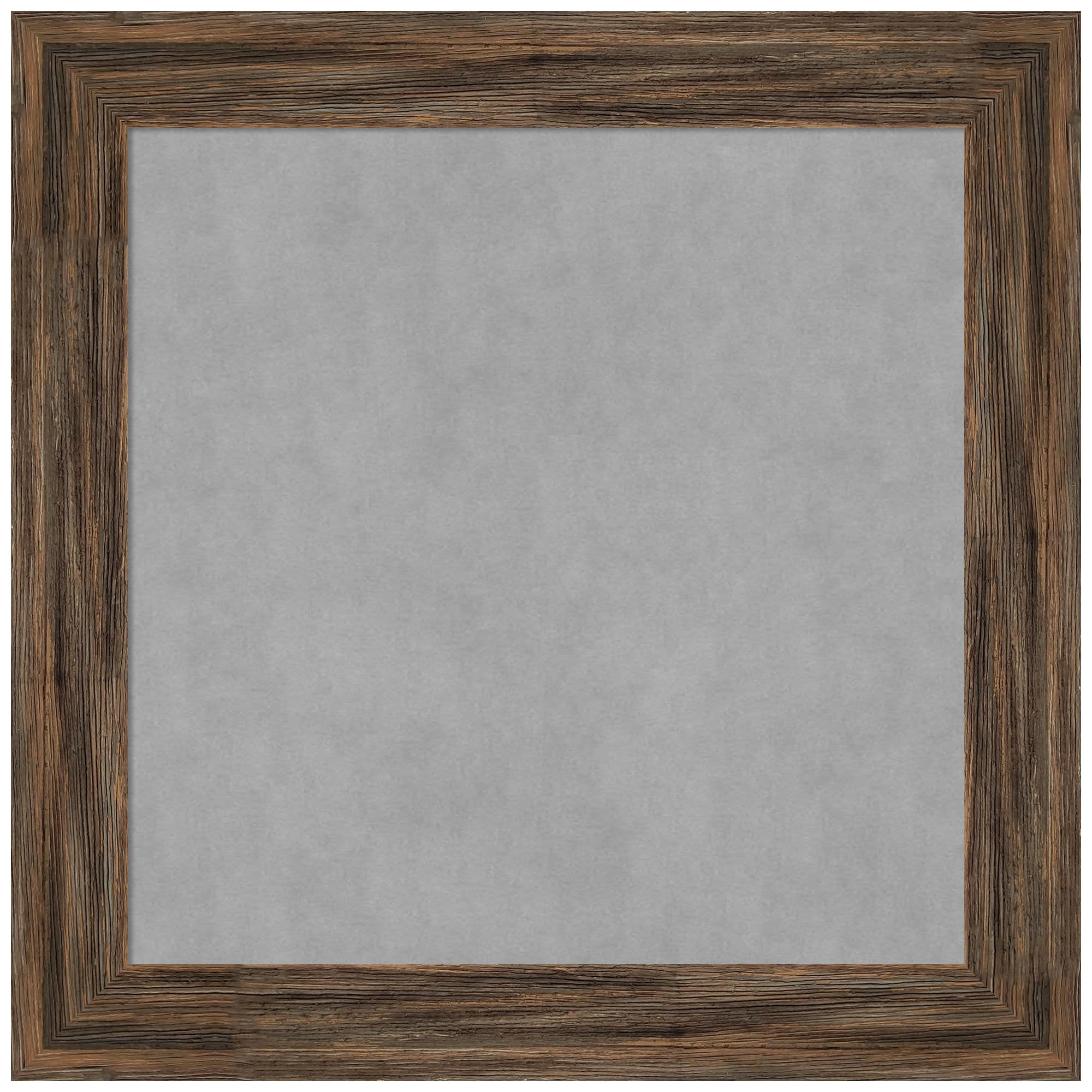 Amanti Art Brown Framed Magnetic Board 15x15 X-Small Vision Board for use with Magnets, 100% Metal Sheet to Display Items as Office Decor or for Home Organization in mudroom, Kitchen or Kids Room