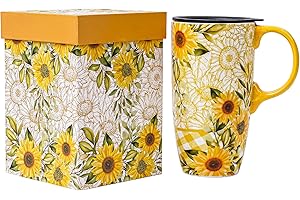 Sunflower Ceramic Mugs Coffee Latte Teacups Enrich Daily Life with Sunflowers