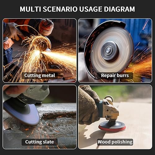 Miniatura 7 de AQTZGOS Amoladora angular inalámbrica, motor sin escobillas de 10000 RPM, herramienta de corte de amoladora angular inalámbrica de 20 V con 2