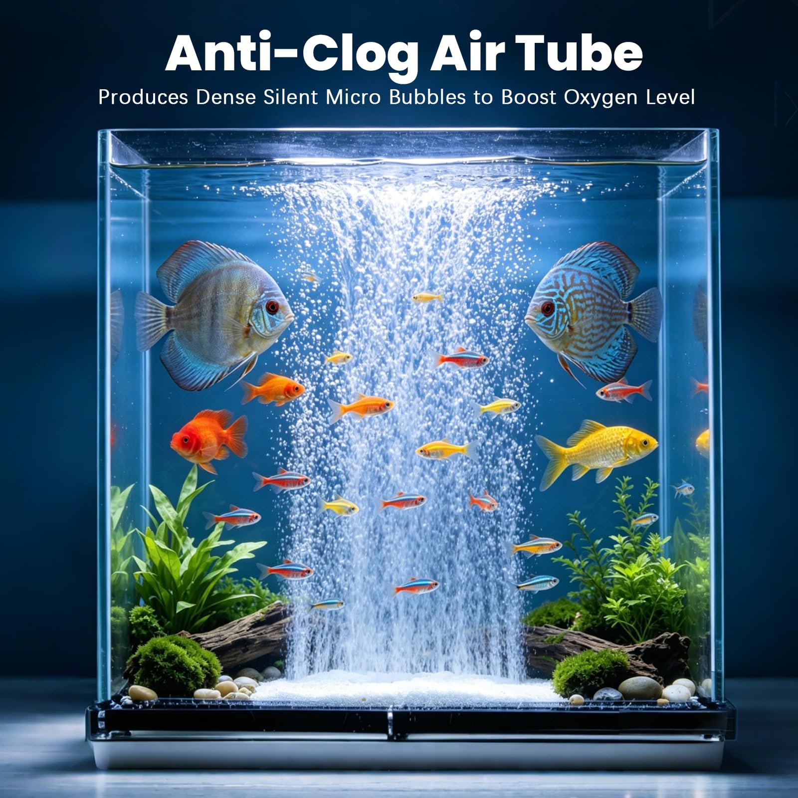Aquarium Teich Belüfter, 60CM Nano Aquarium Teichbelüfter Sauerstoffpumpe Rechteckige 3 Reihen Belüftungsscheibe Edelstahl Fischteich Sauerstoff Diffuser Belüfter Teich In Filtersystemen | Aquarium, Teichbelüftung