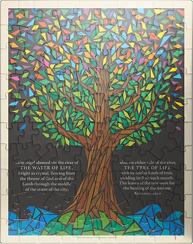 MyPuzzle Árbol de la Vida, Póster Vintage Rompecabezas de 100 piezas premium para adultos