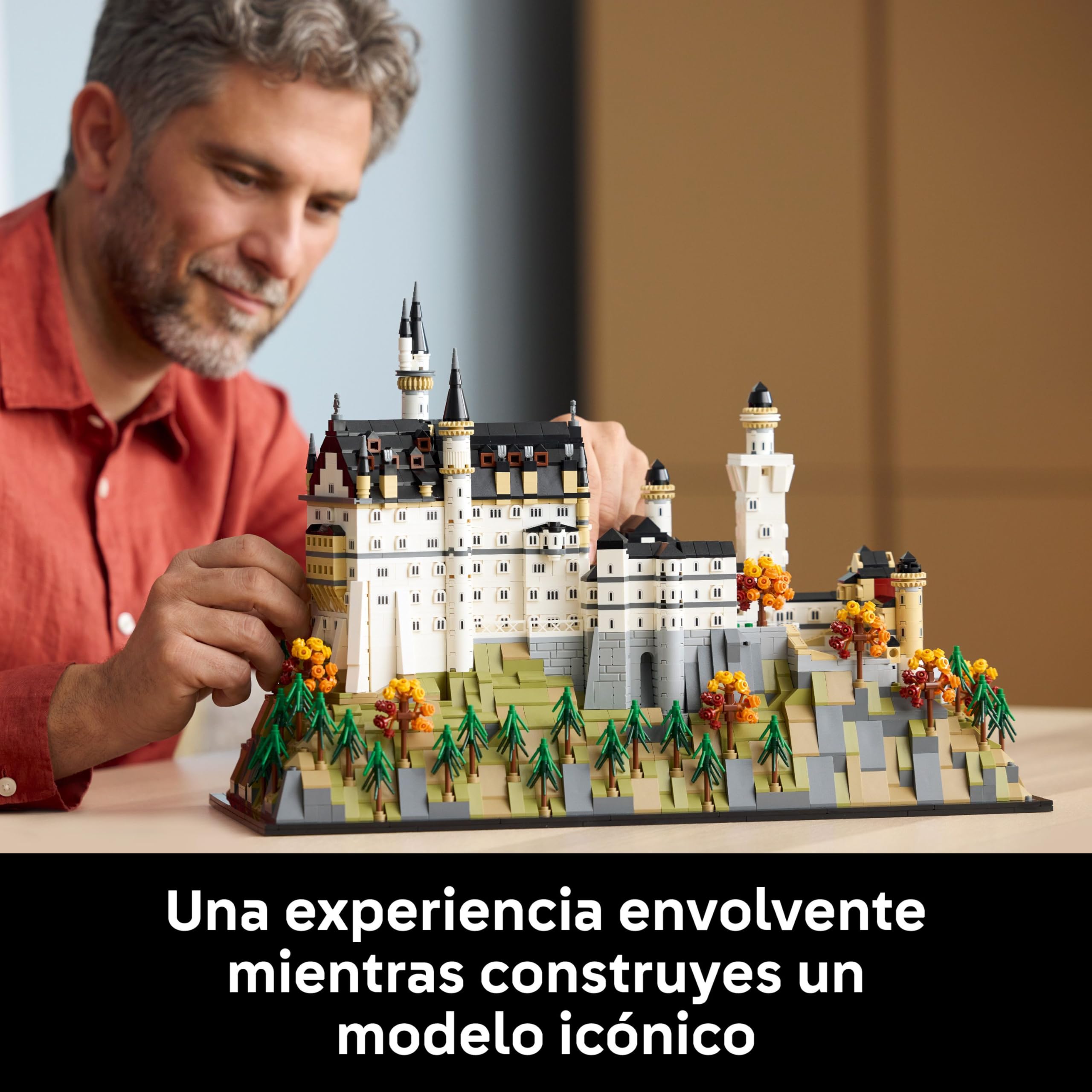 LEGO Architecture Castillo de Neuschwanstein - Maqueta DIY para Adultos Coleccionistas con Torres, Patios e Interior Detallado - Regalo de Monumento para Hombres y Mujeres - Decoración del Hogar 21063